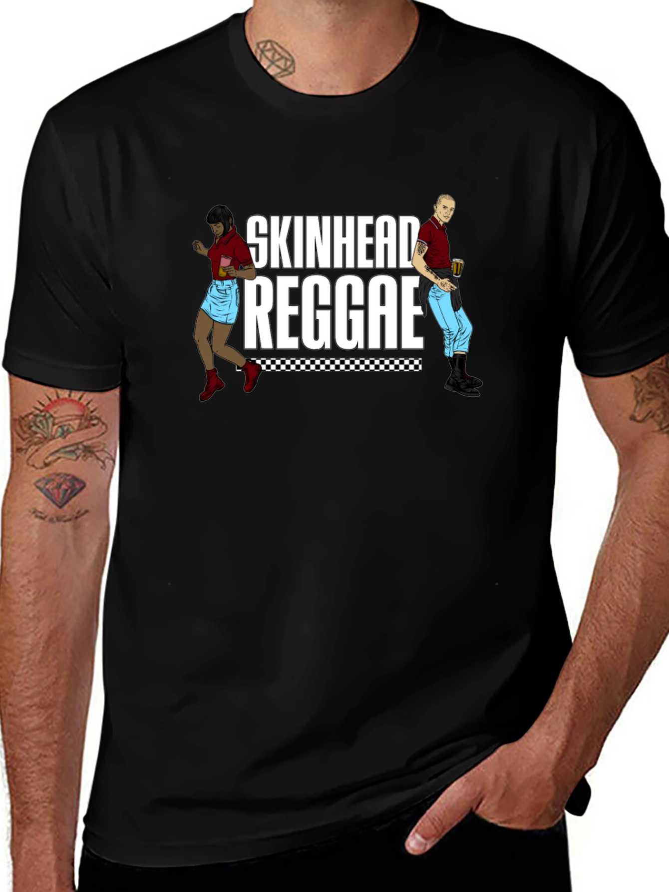 Skinhead Reggae Graphic T-Shirt - Black