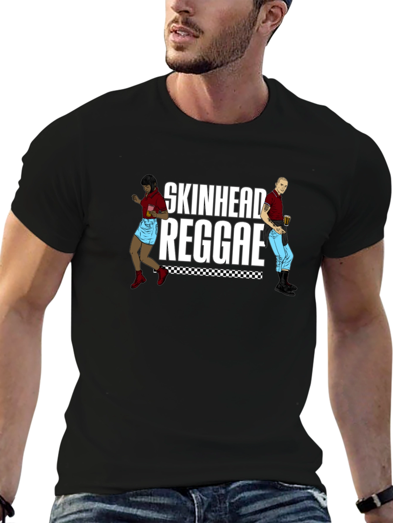 Skinhead Reggae Graphic T-Shirt - Black