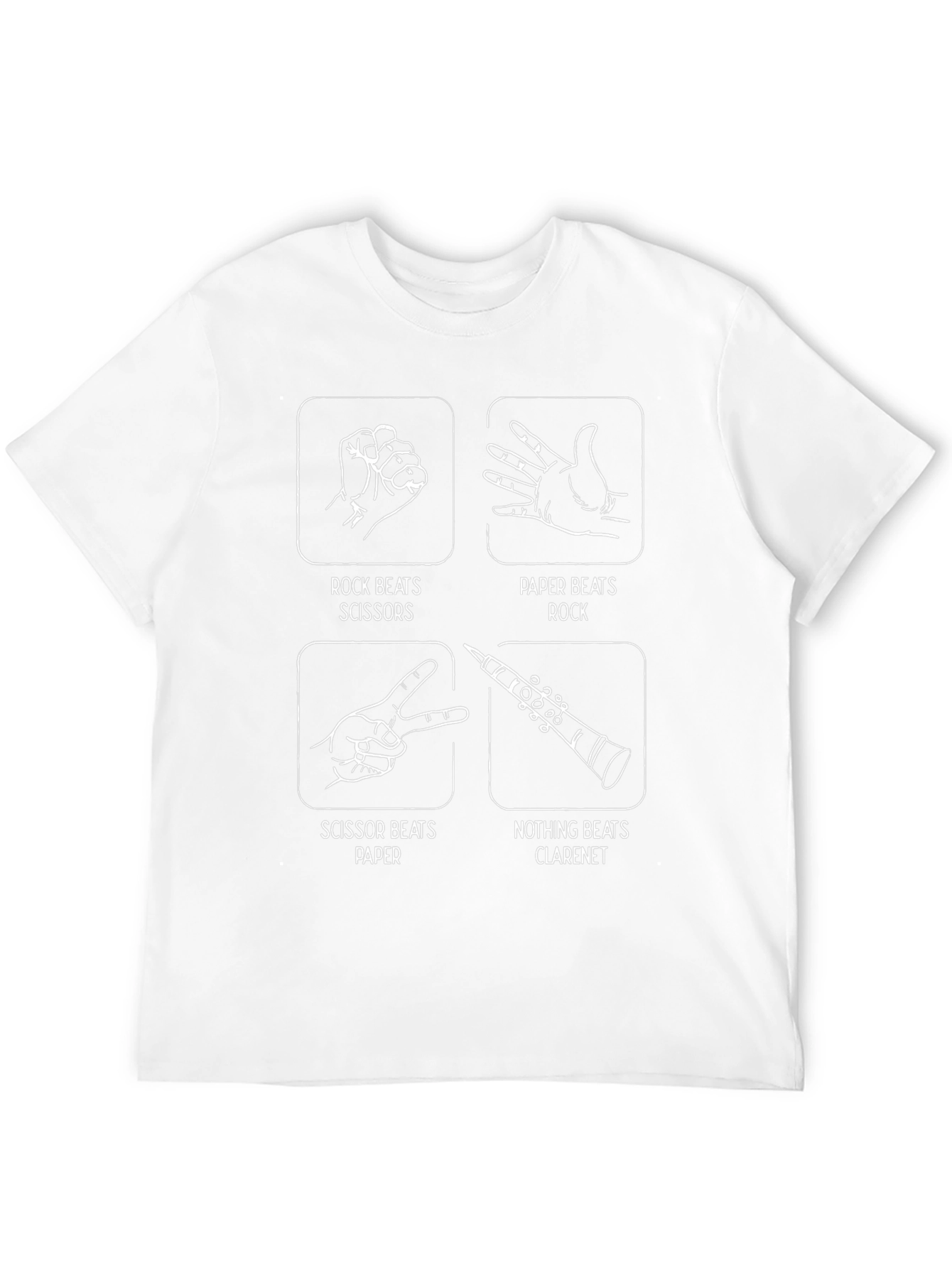 Rock Paper Scissors Clarinet Graphic Tee