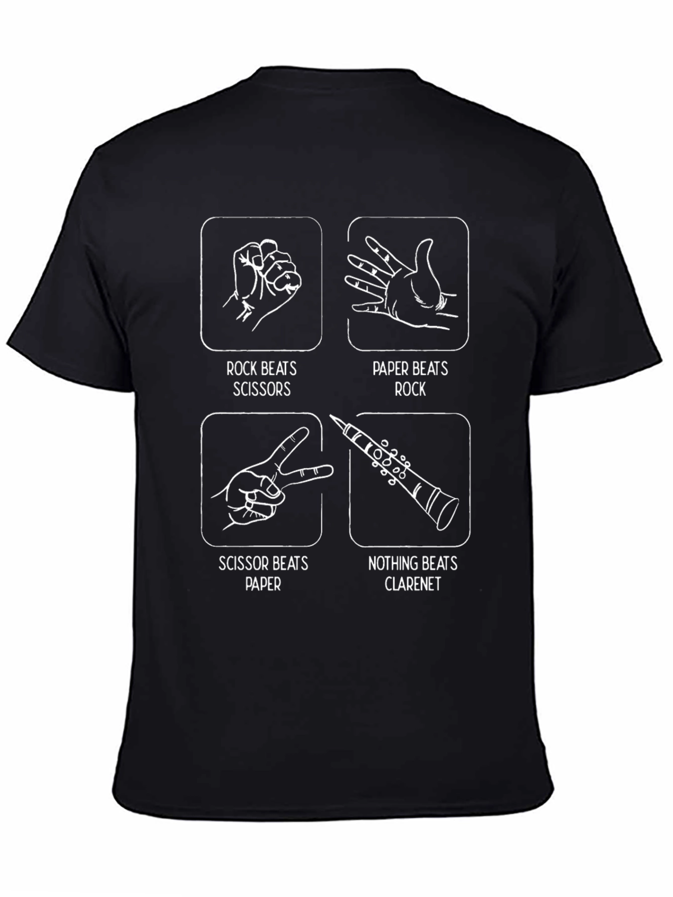 Rock Paper Scissors Clarinet Graphic Tee