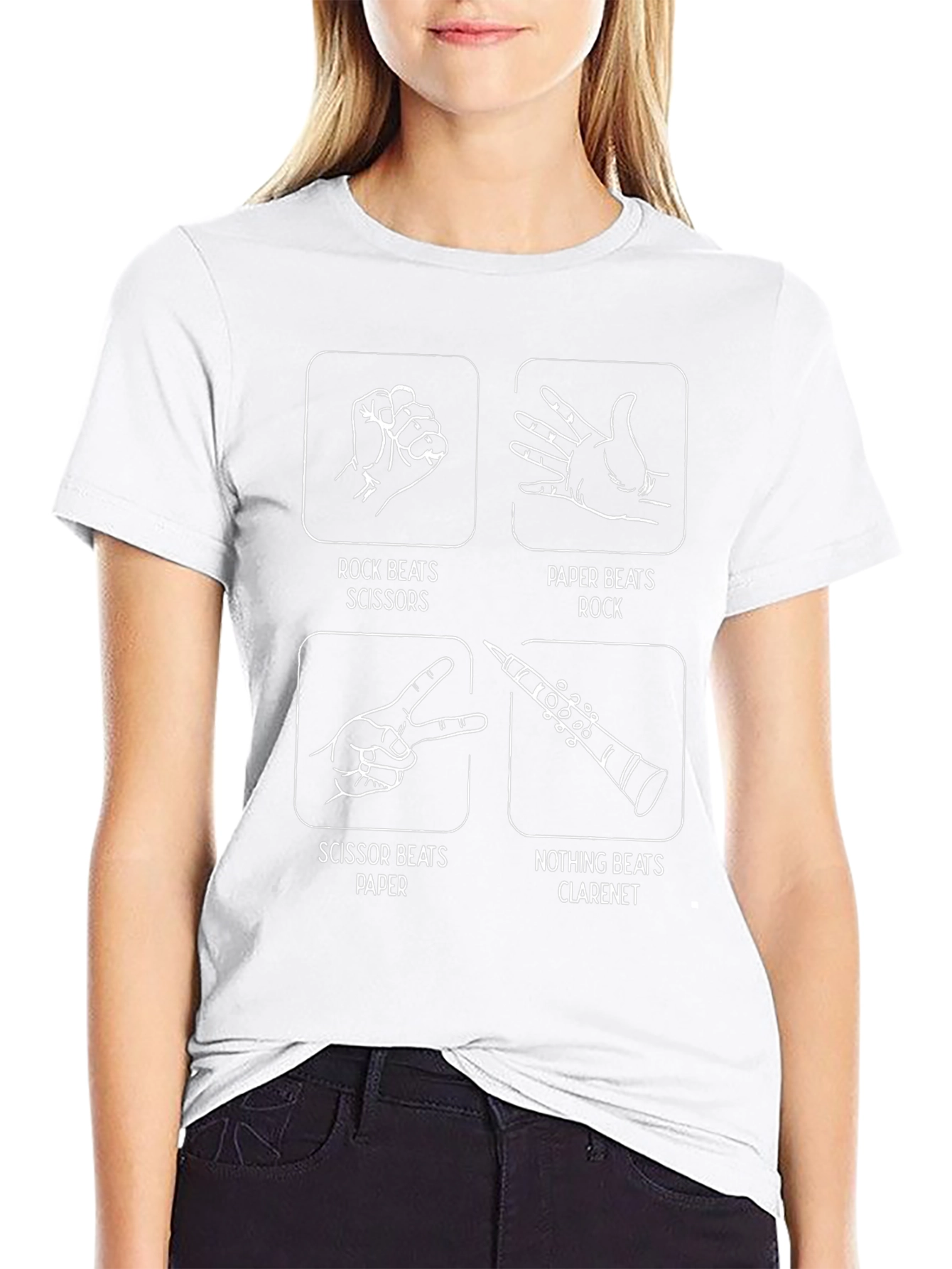 Rock Paper Scissors Clarinet Graphic Tee