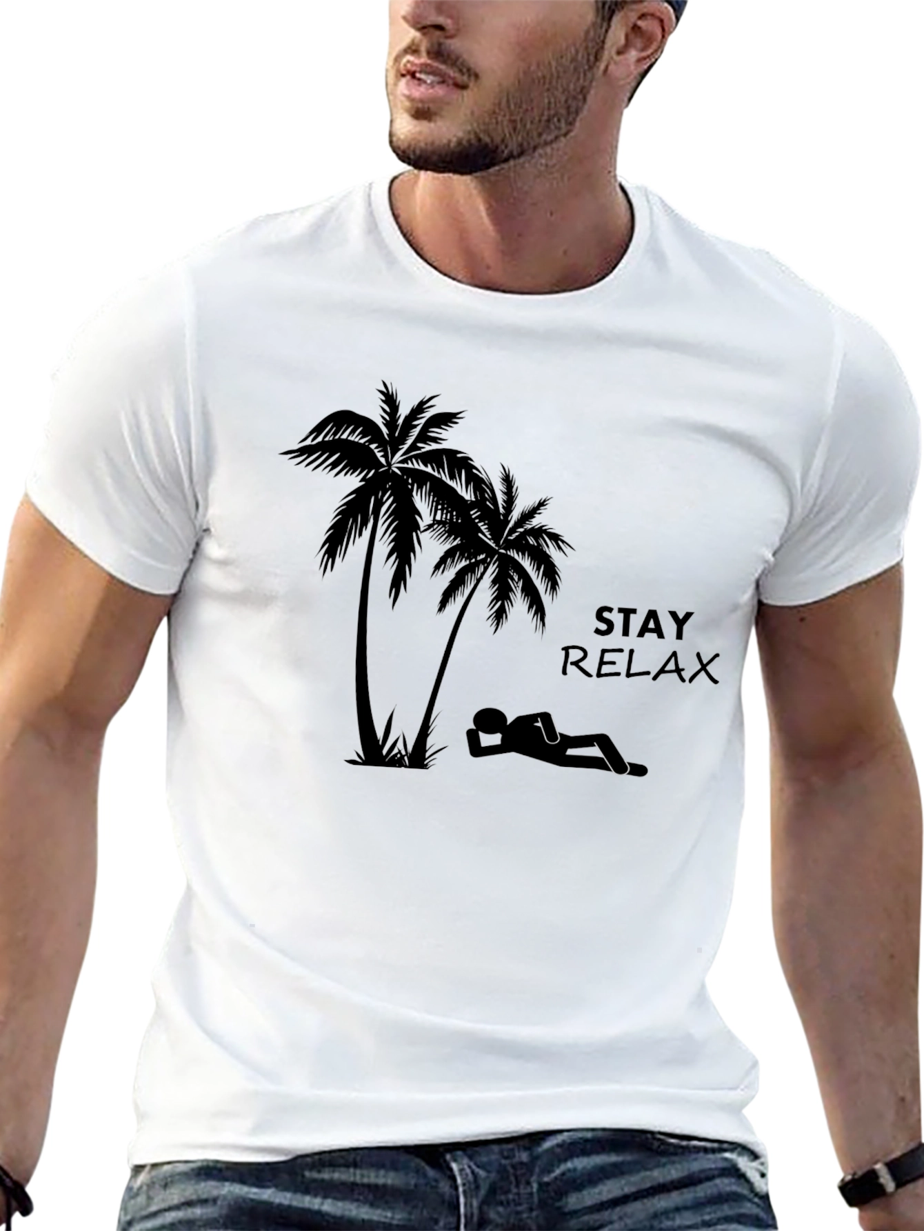 Stay Relaxed Graphic T-Shirt - Beach Vibe Tee