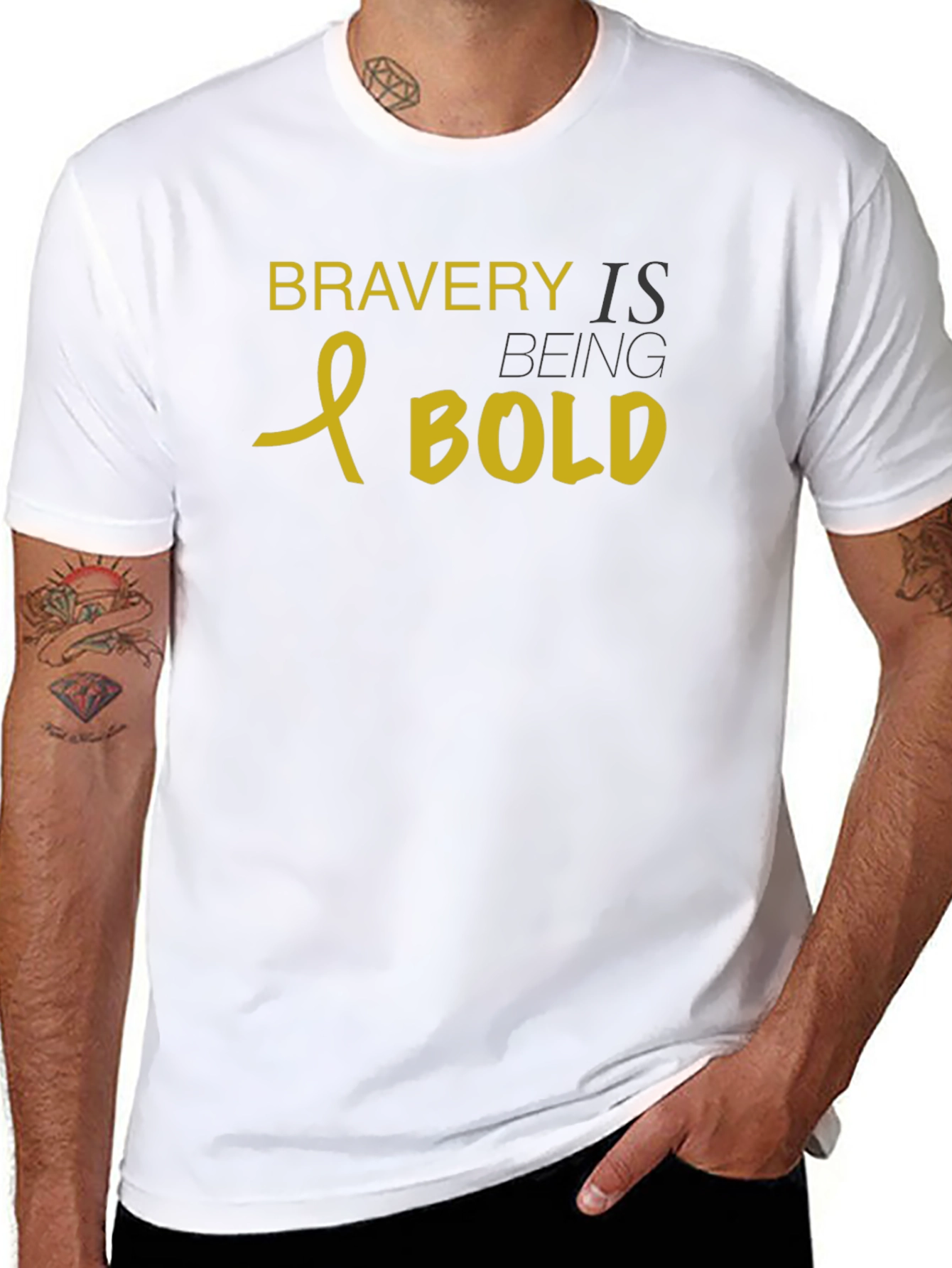 Bravery is Being Bold Black T-Shirt