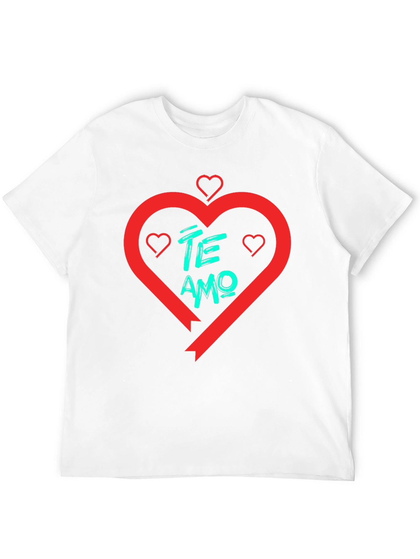 Te Amo Heart T-Shirt - Black
