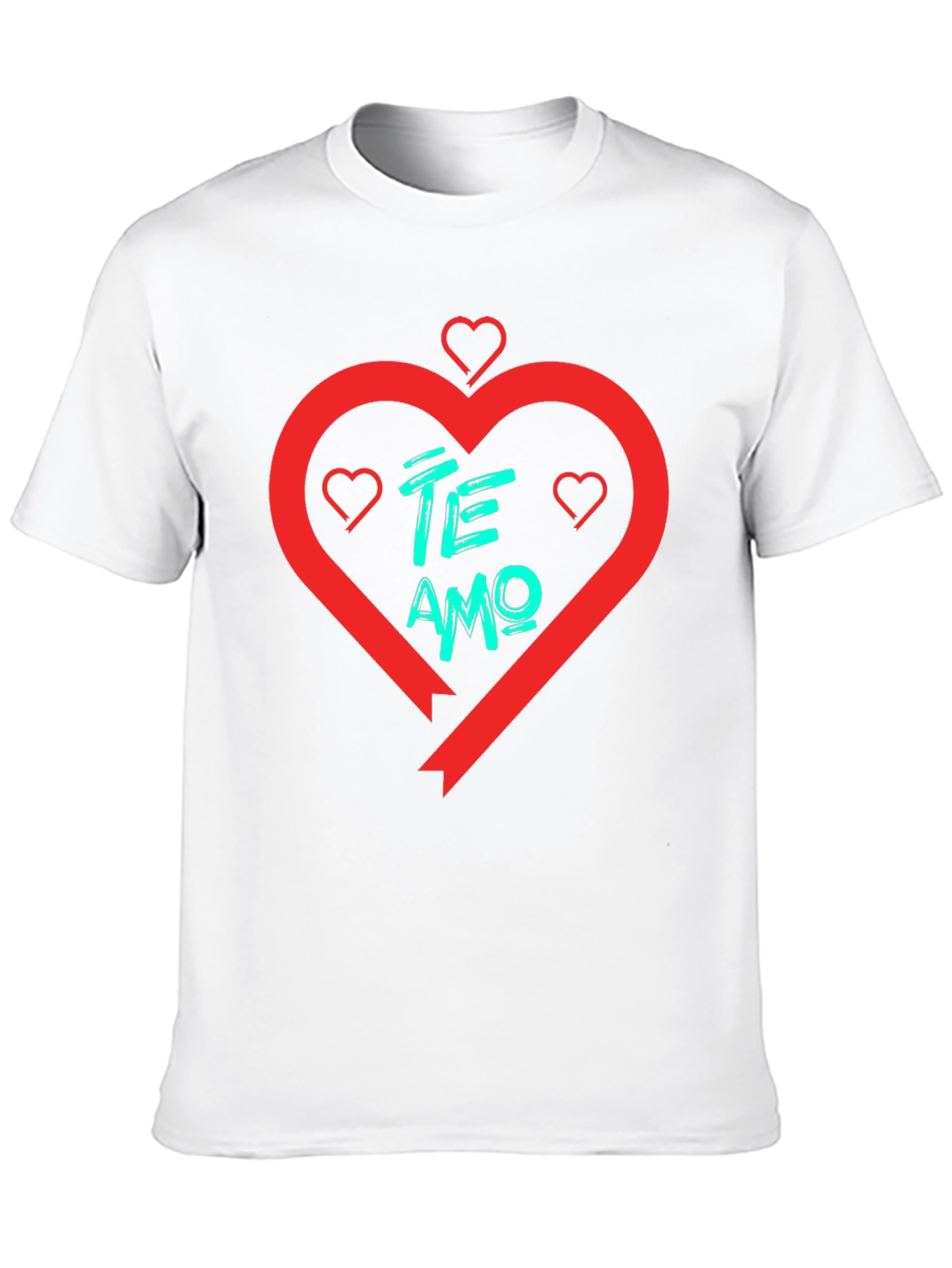 Te Amo Heart T-Shirt - Black