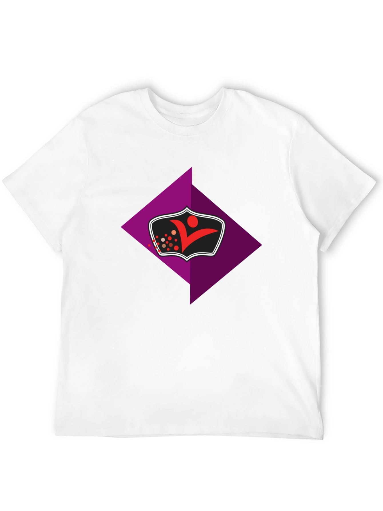 Stylish Black Tee with Geometric Logo Graphic