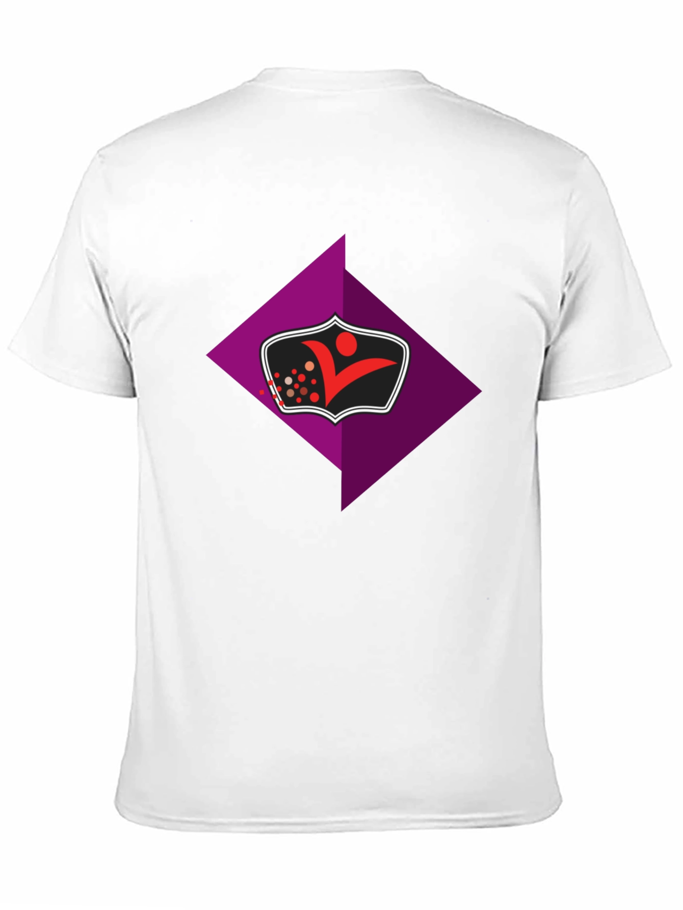 Stylish Black Tee with Geometric Logo Graphic