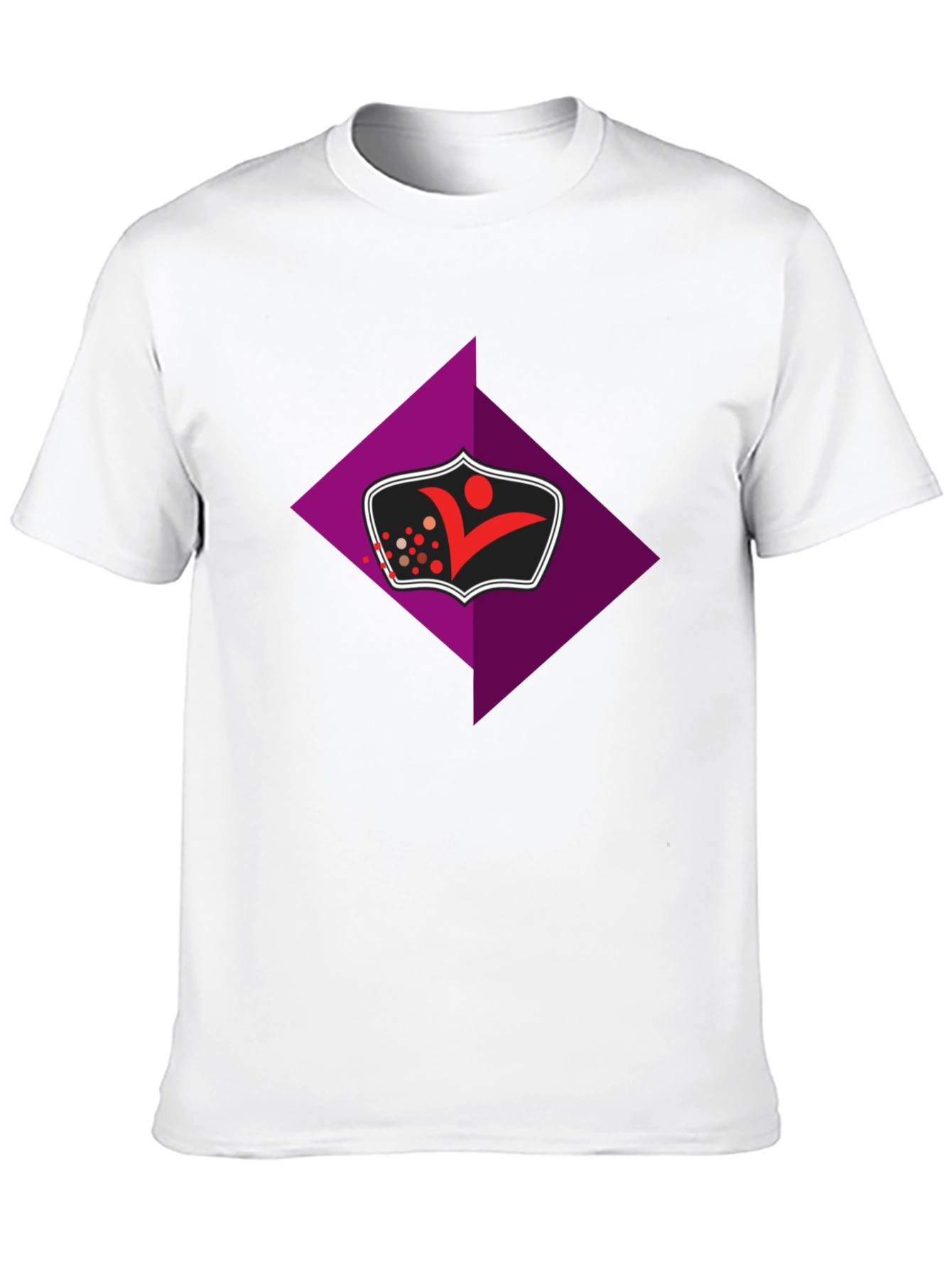 Stylish Black Tee with Geometric Logo Graphic