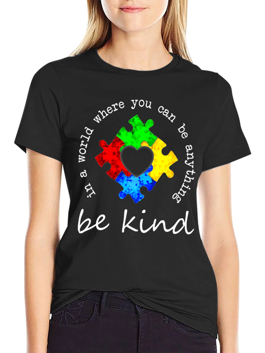 Autism Awareness Puzzle Heart Kindness T-Shirt