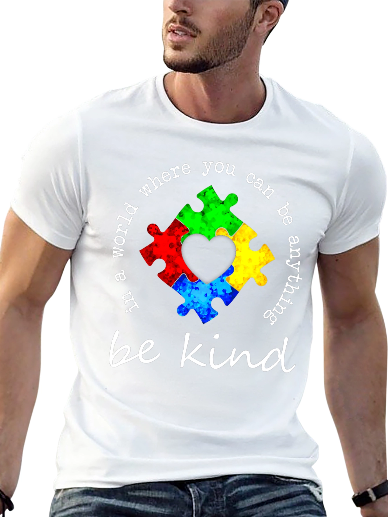 Autism Awareness Puzzle Heart Kindness T-Shirt