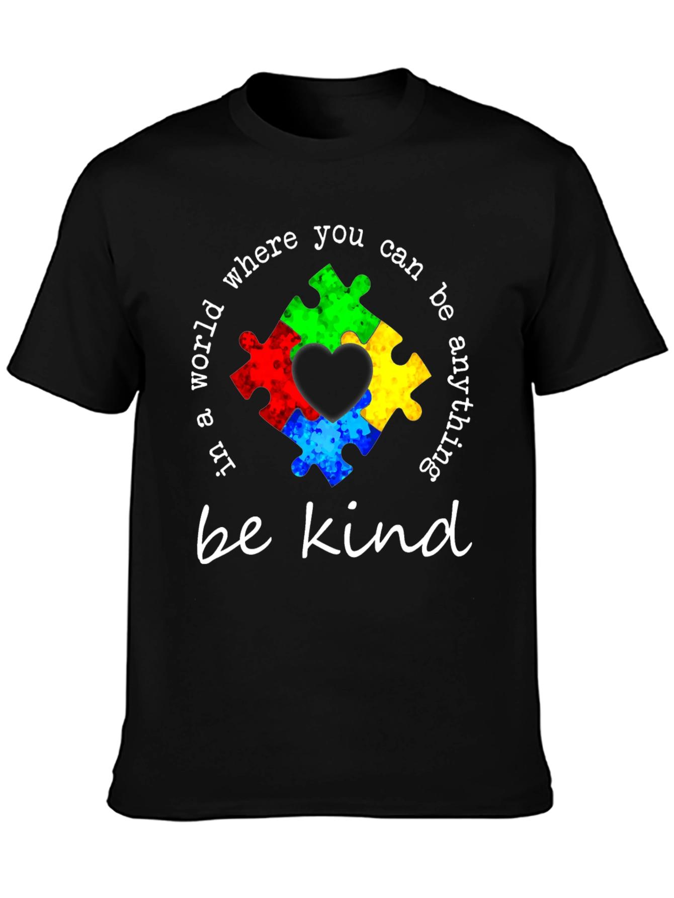 Autism Awareness Puzzle Heart Kindness T-Shirt