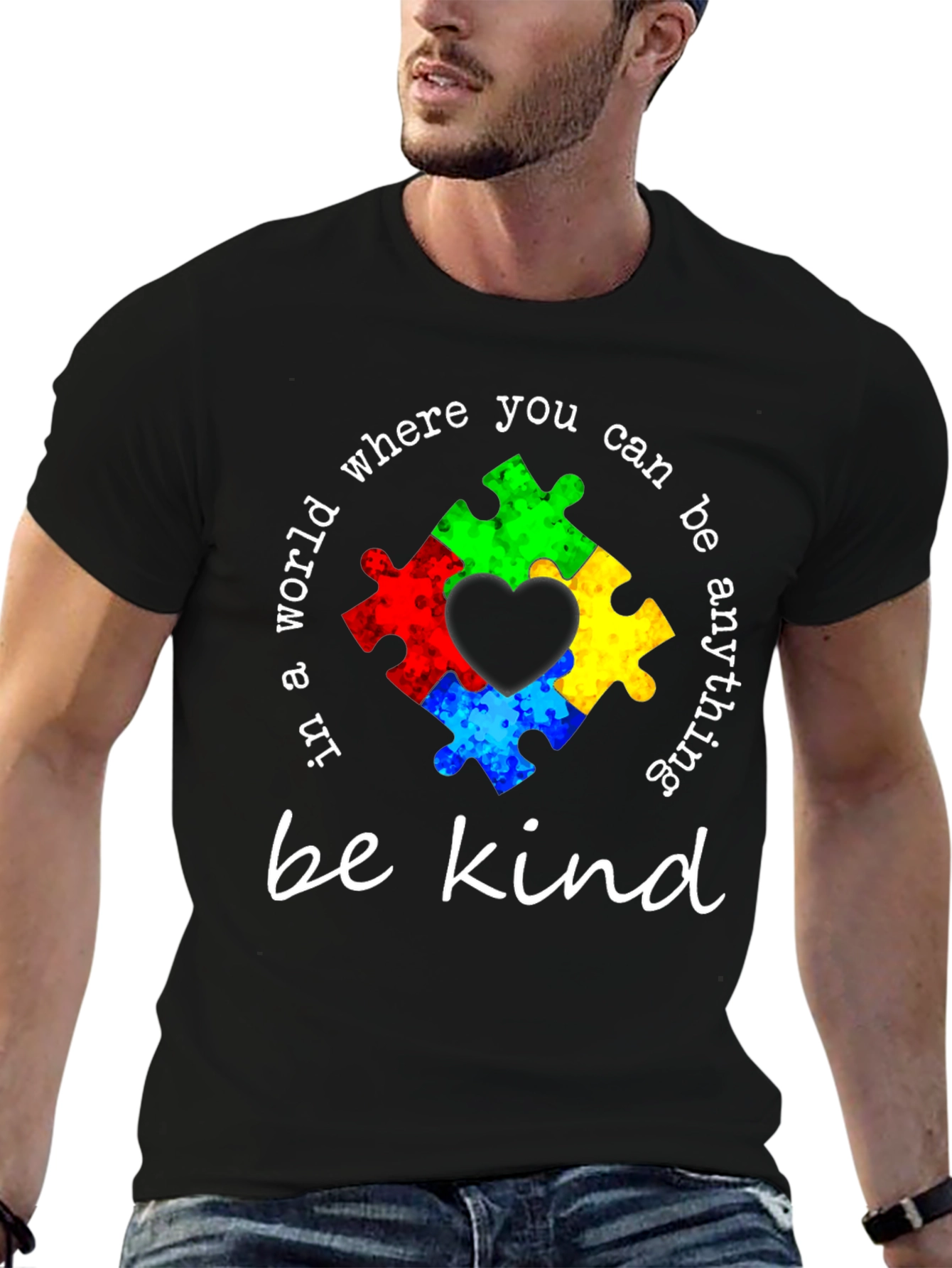 Autism Awareness Puzzle Heart Kindness T-Shirt