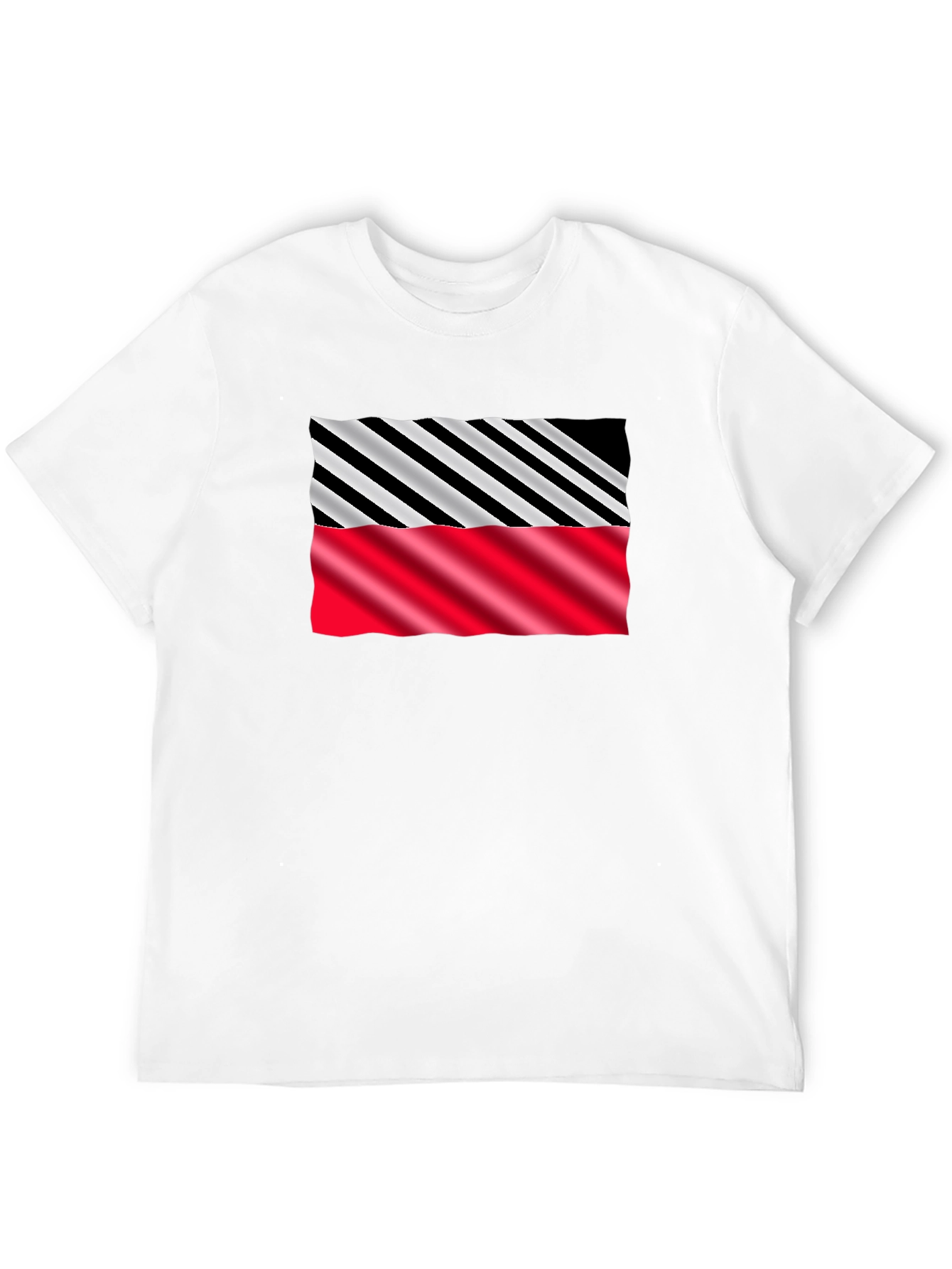 Stripped Pattern Graphic Tee
