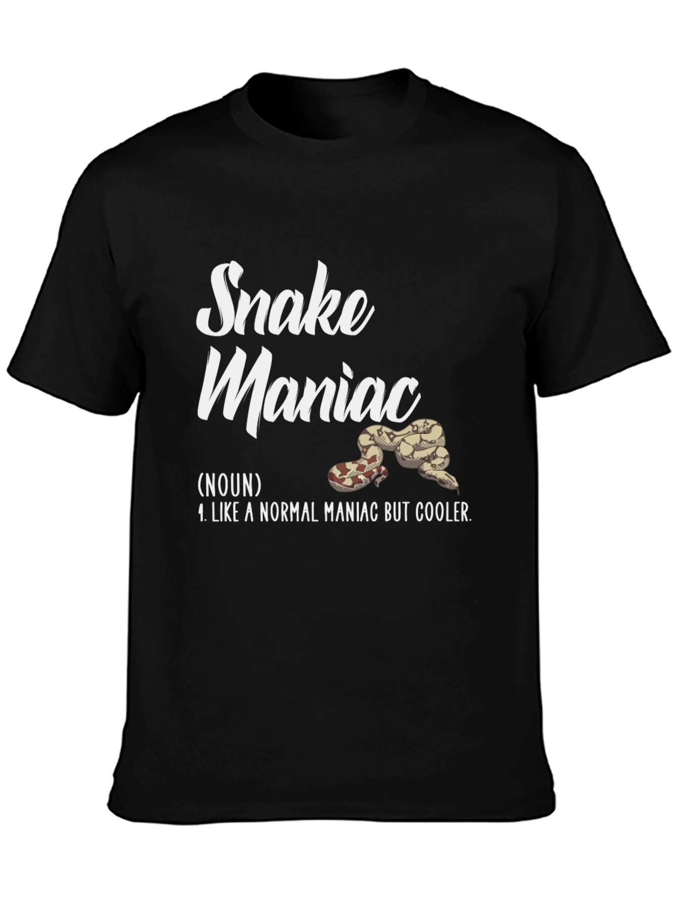 Snake Maniac Graphic T-Shirt - Cool Reptile Lover Tee