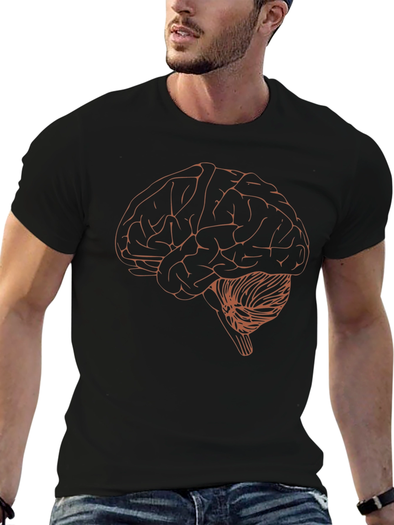 Brain Graphic T-Shirt - Anatomical Design
