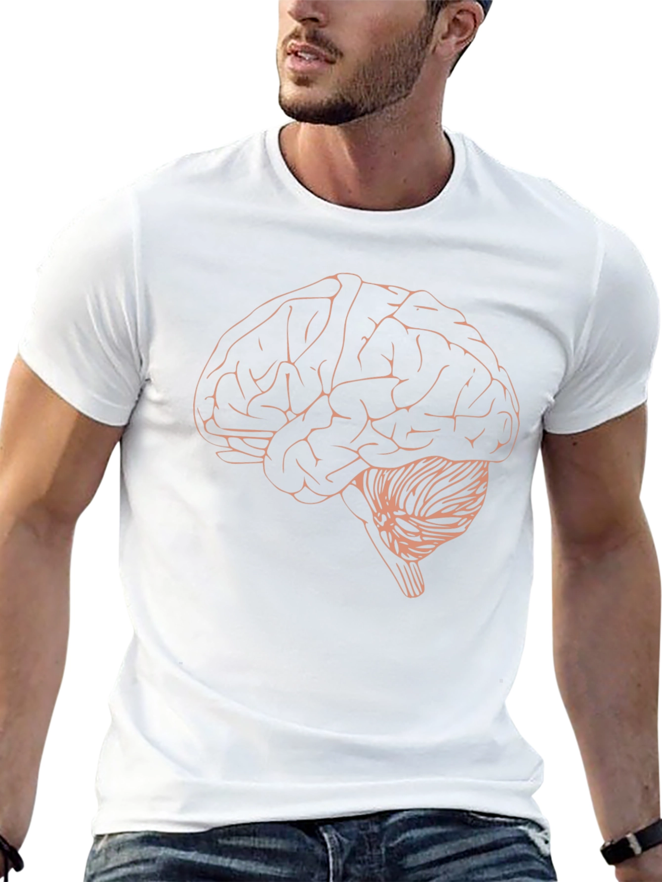 Brain Graphic T-Shirt - Anatomical Design