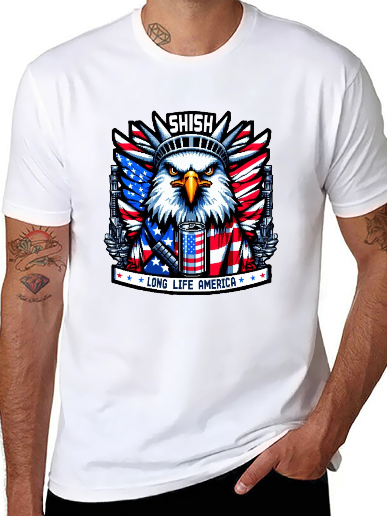 Shish Long Life America Eagle T-Shirt