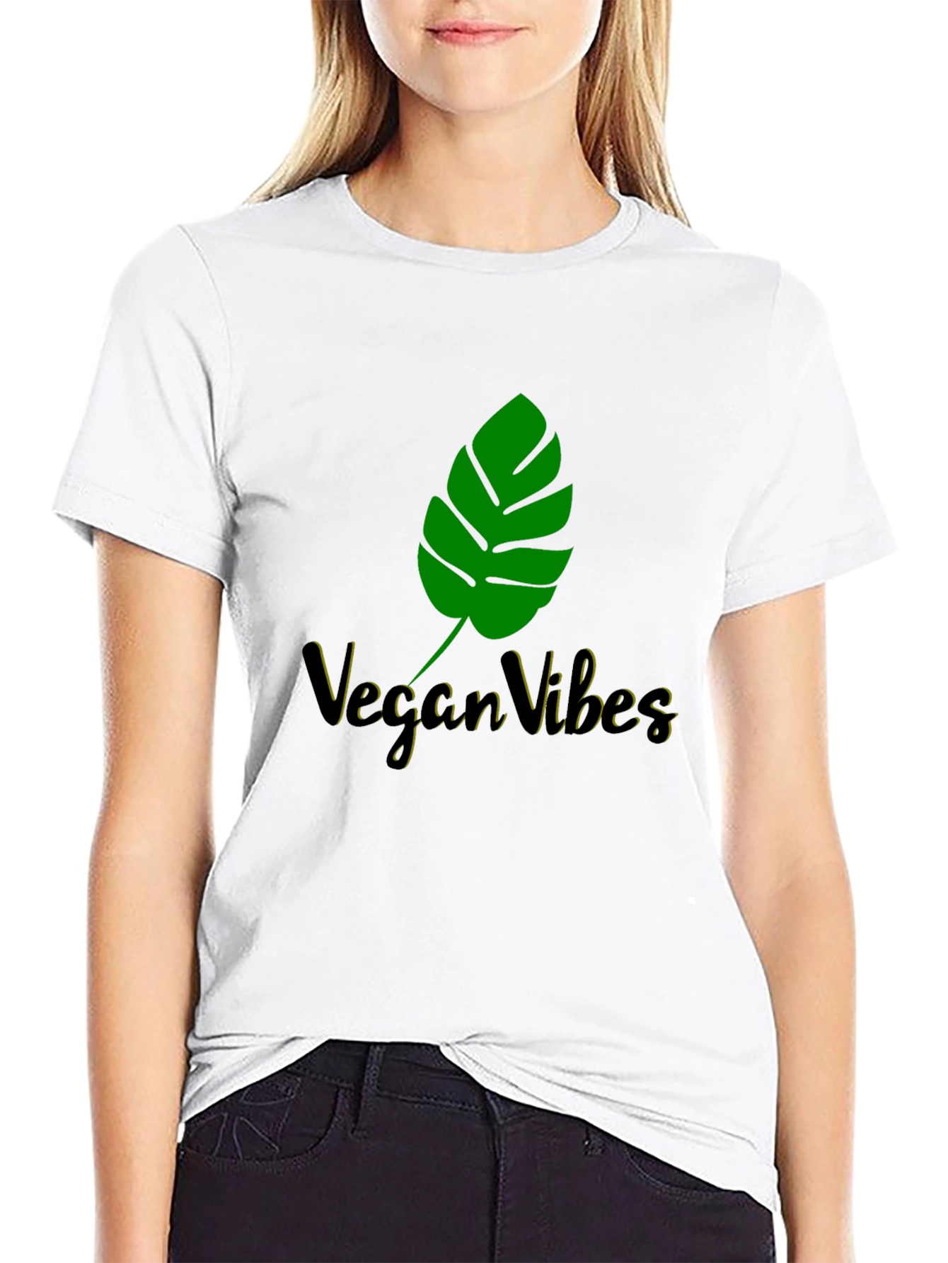 Vegan Vibes Graphic Tee - Black T-Shirt