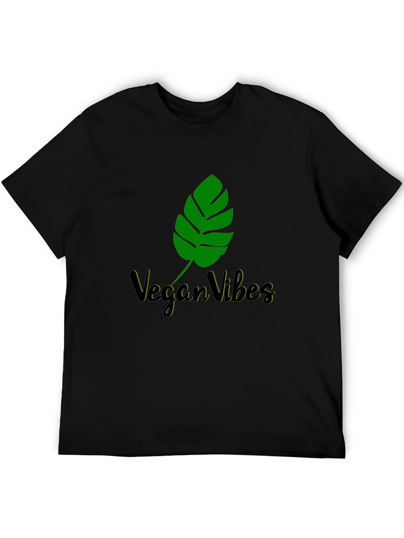 Vegan Vibes Graphic Tee - Black T-Shirt