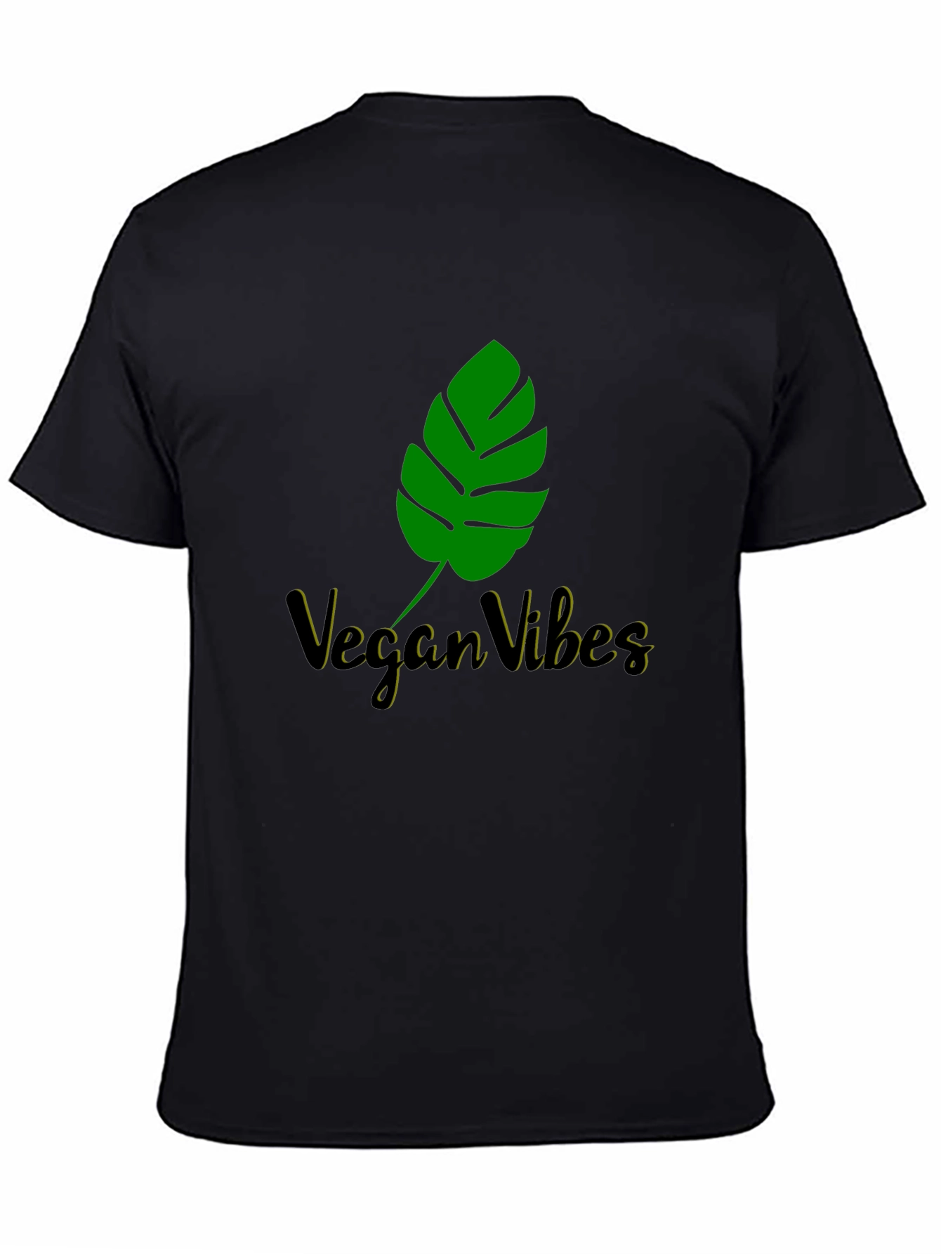 Vegan Vibes Graphic Tee - Black T-Shirt