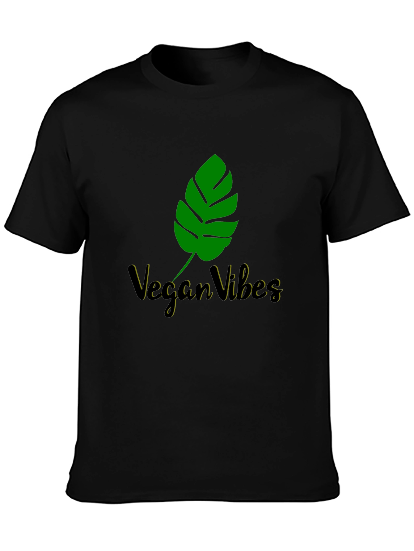 Vegan Vibes Graphic Tee - Black T-Shirt