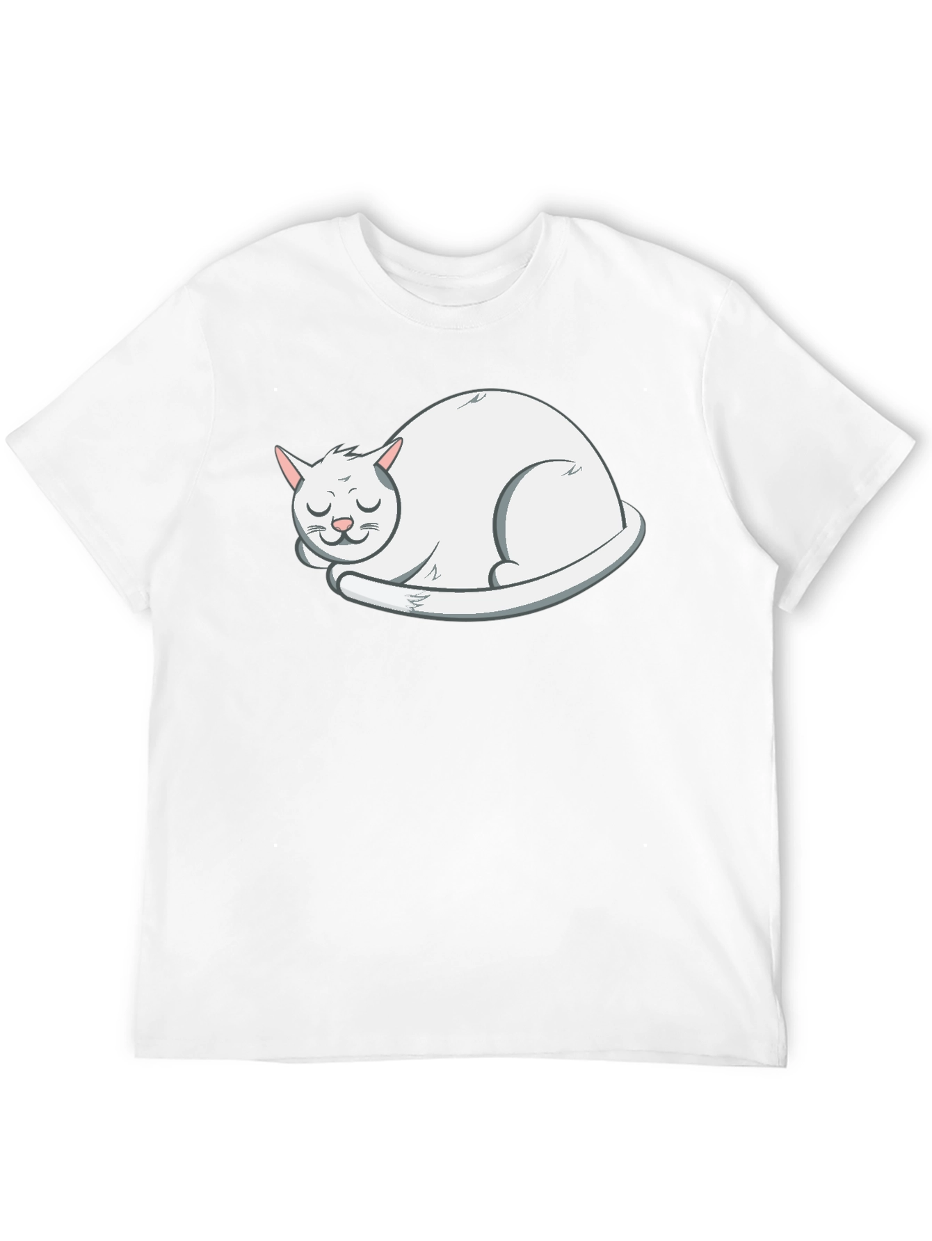 Sleeping Cat Graphic T-Shirt - Soft Cotton Tee