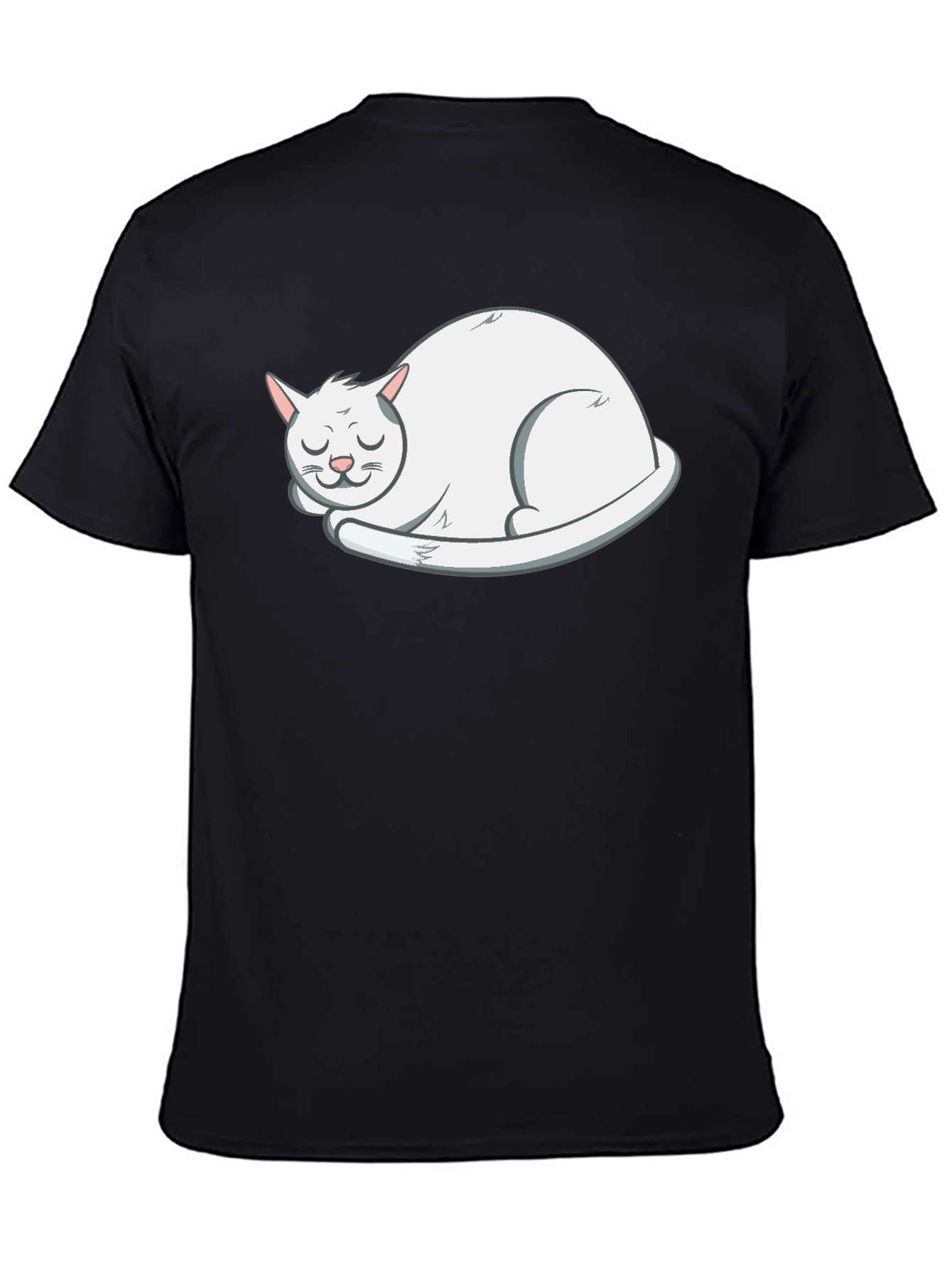 Sleeping Cat Graphic T-Shirt - Soft Cotton Tee