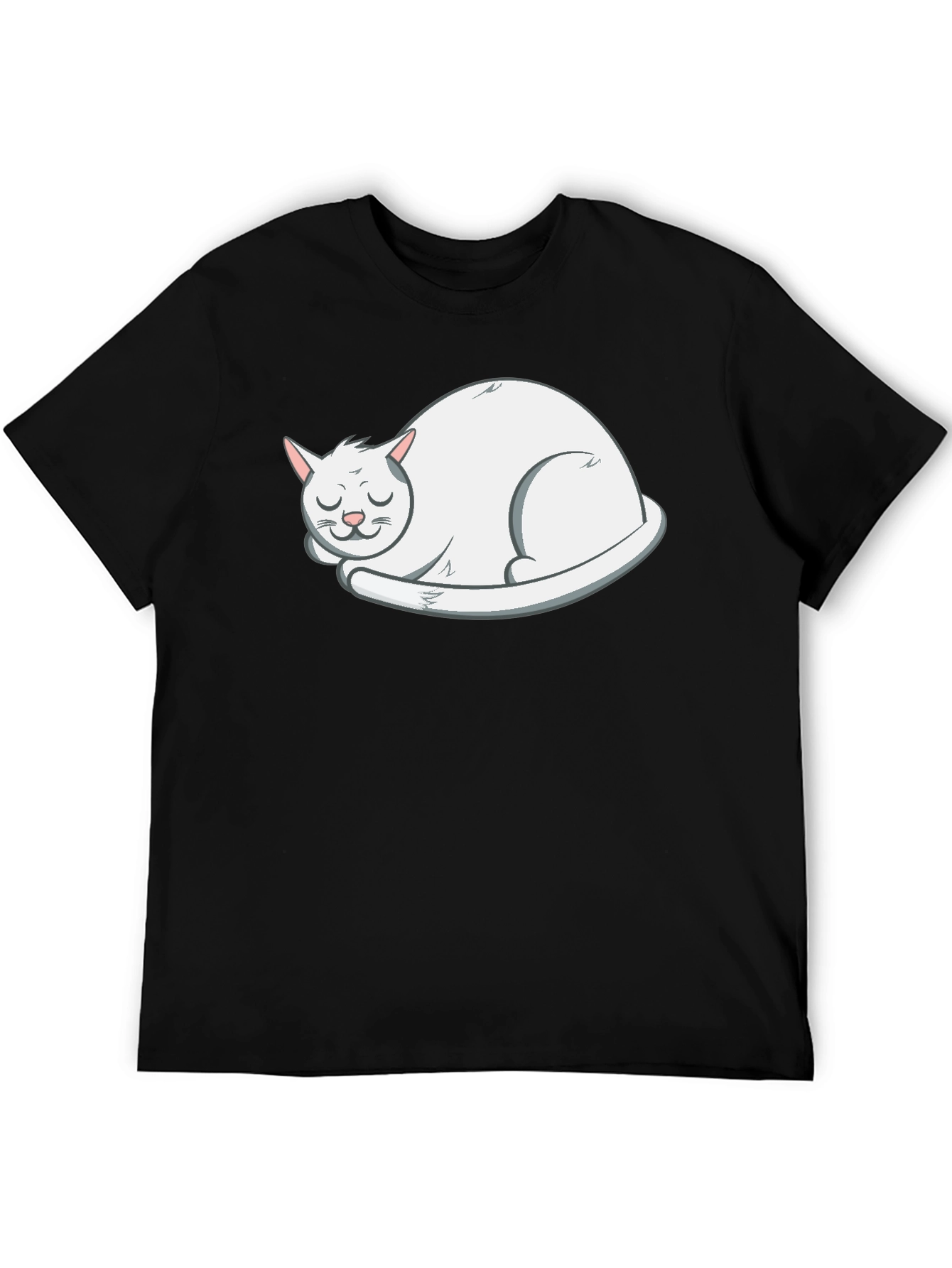 Sleeping Cat Graphic T-Shirt - Soft Cotton Tee