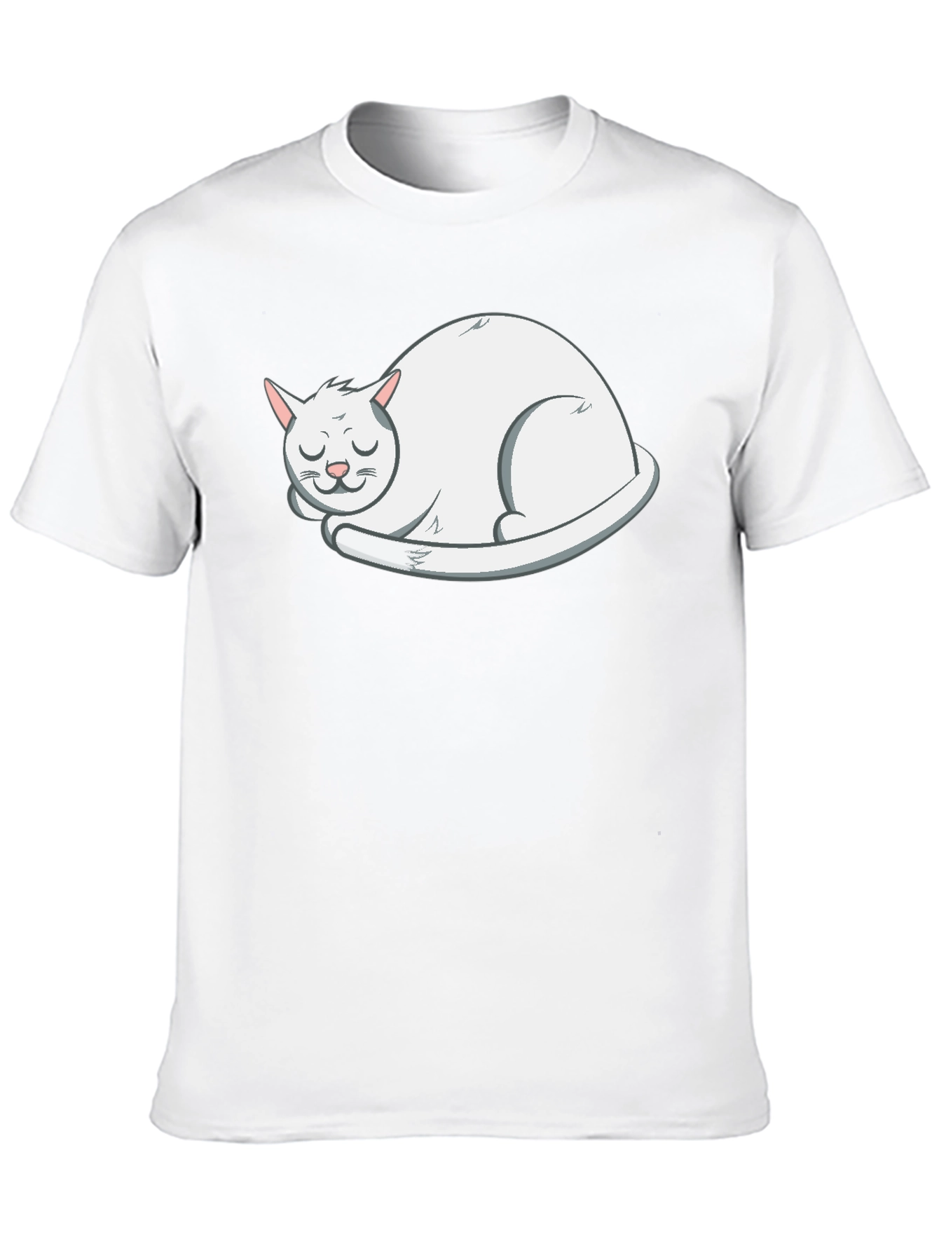 Sleeping Cat Graphic T-Shirt - Soft Cotton Tee