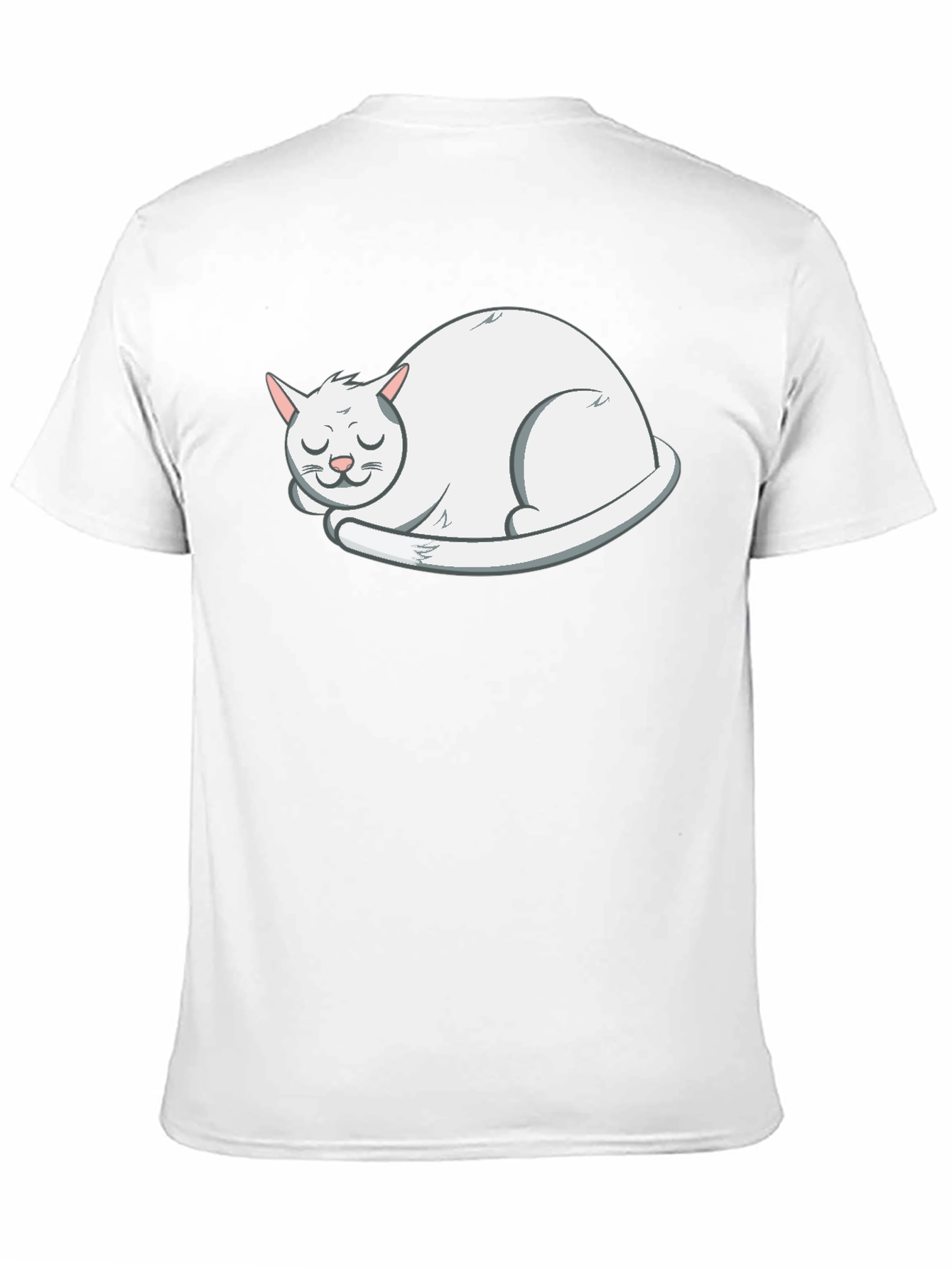 Sleeping Cat Graphic T-Shirt - Soft Cotton Tee
