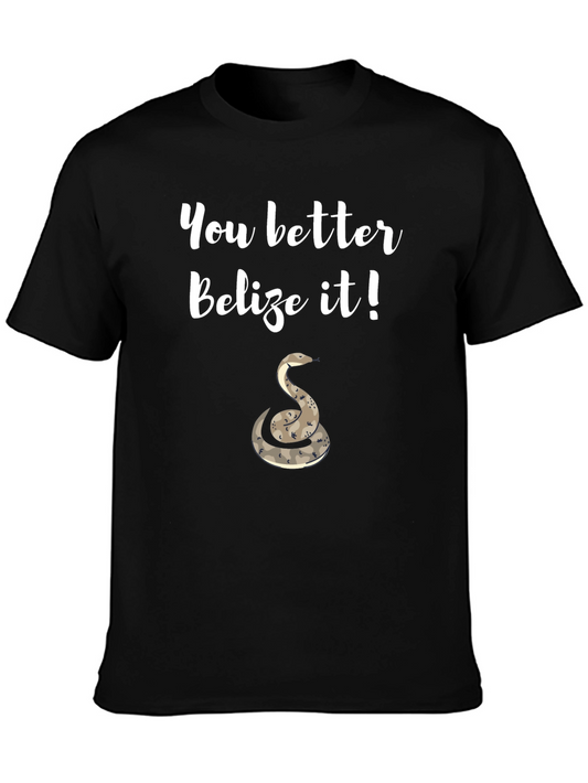 Belize It T-Shirt with Snake Graphic
