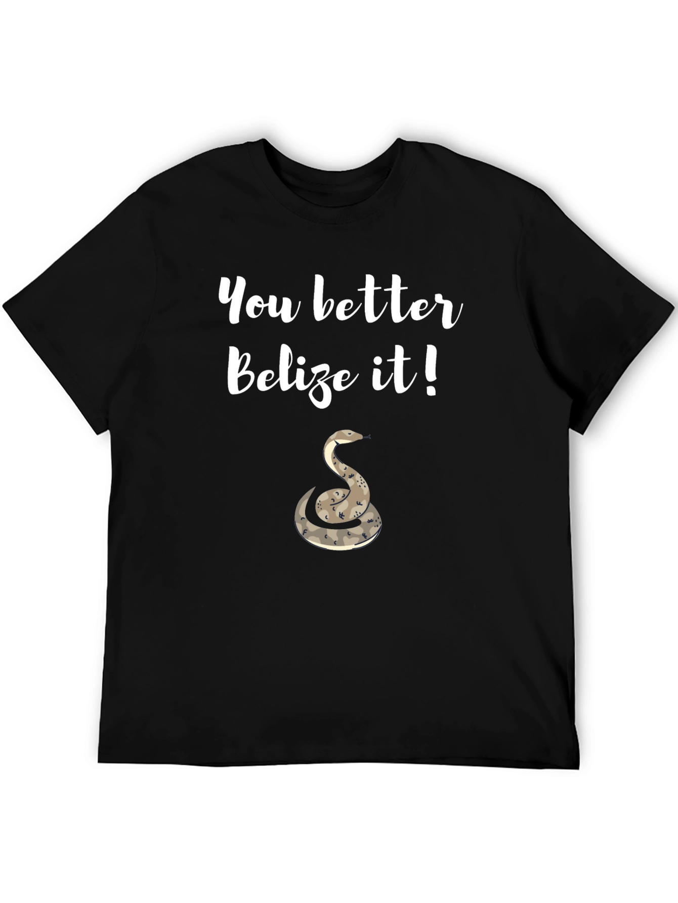 Belize It T-Shirt with Snake Graphic