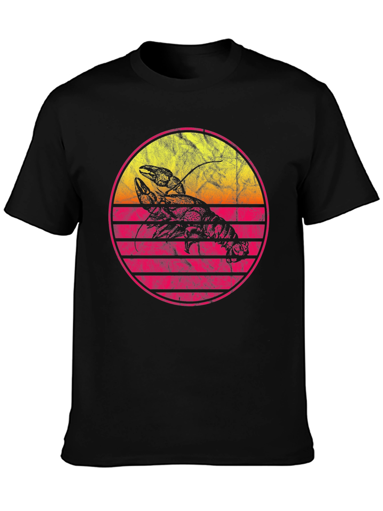 Retro Lobster Sunset Graphic Tee