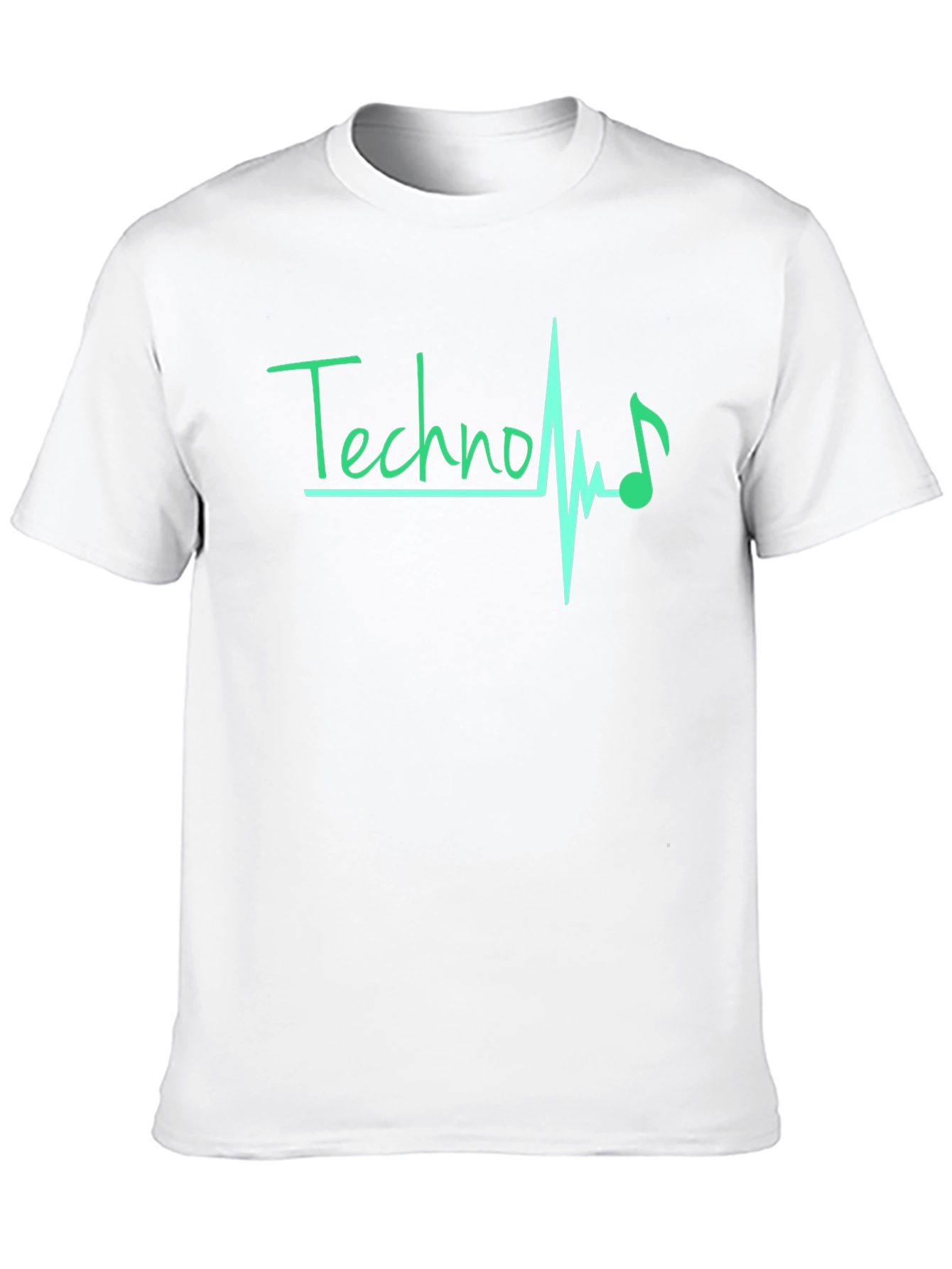 Techno Heartbeat Black T-Shirt - Music Lover Tee