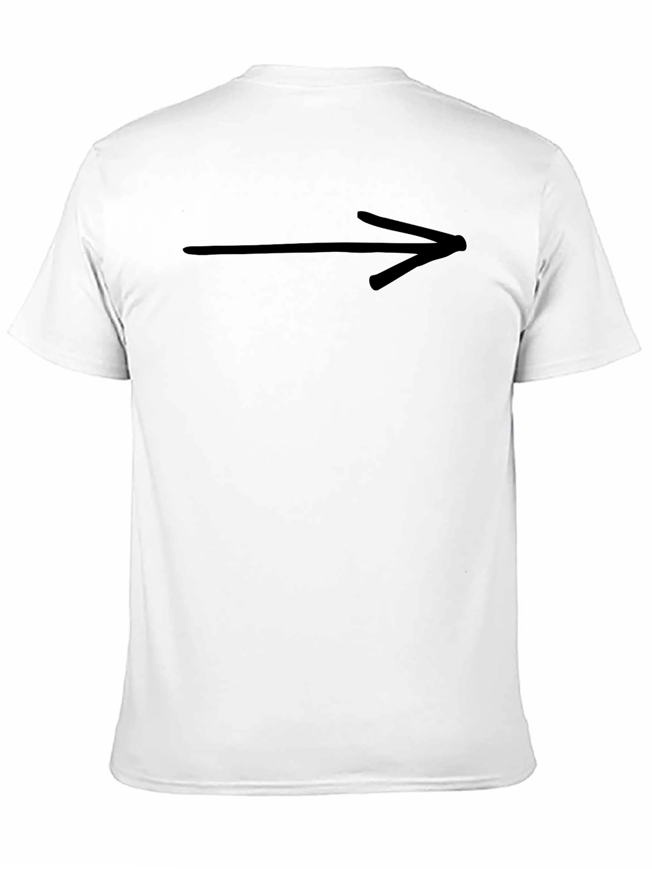 Black T-Shirt with Arrow Graphic Print