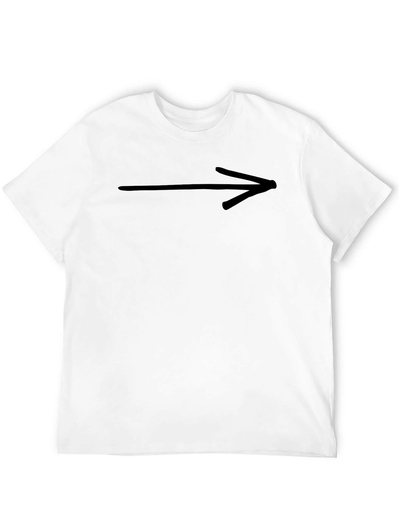 Black T-Shirt with Arrow Graphic Print