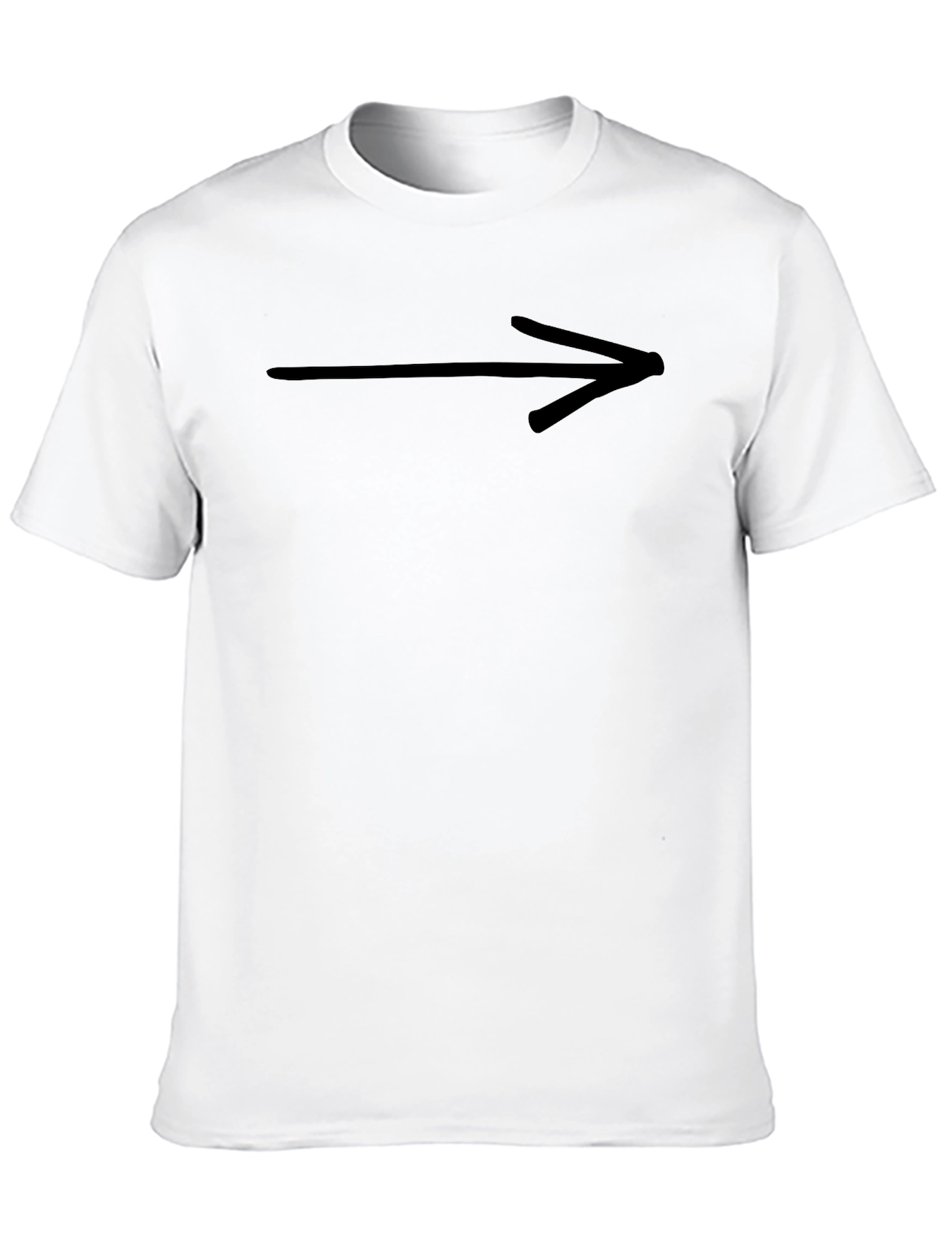 Black T-Shirt with Arrow Graphic Print