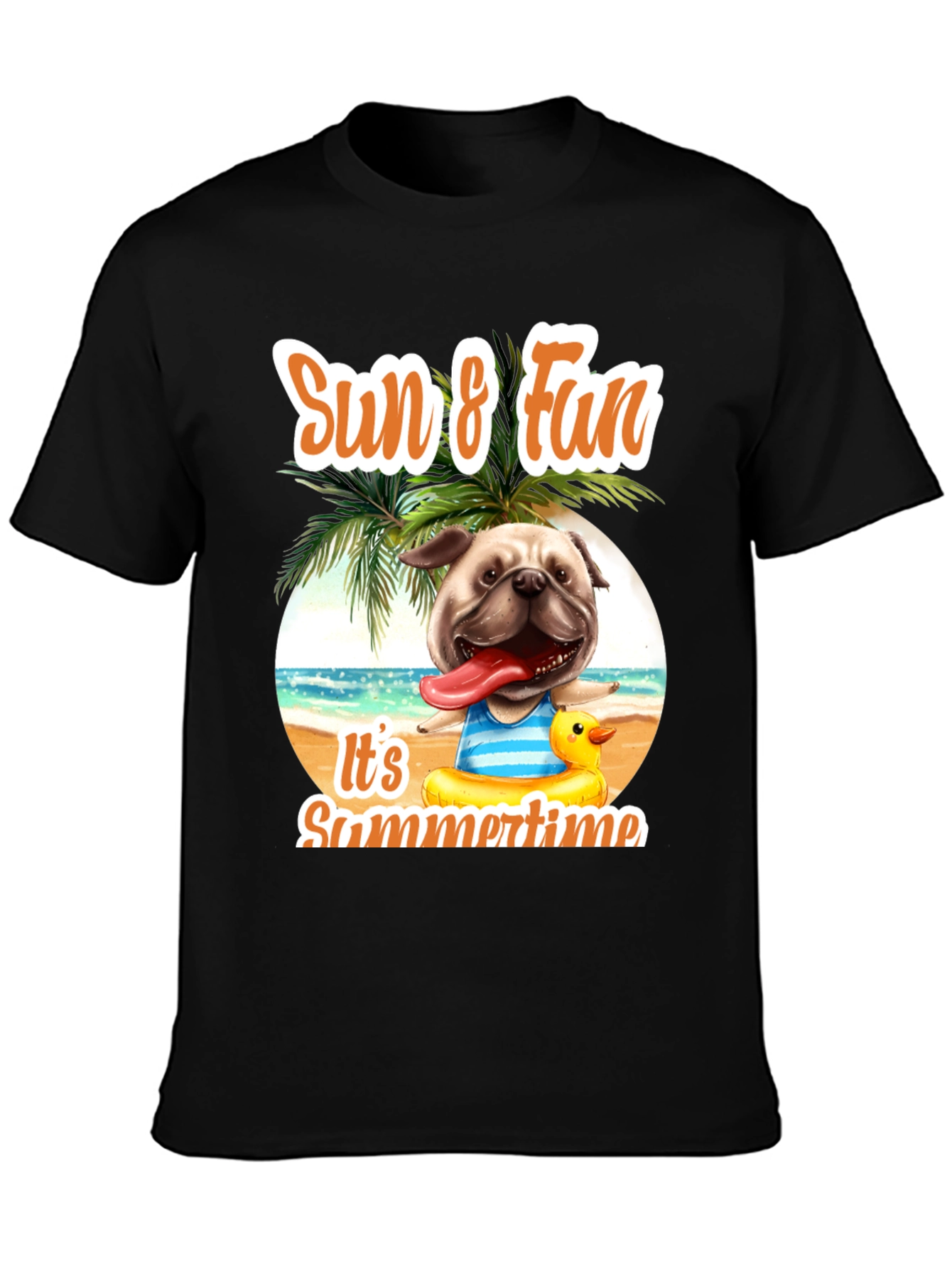Summer Pug T-Shirt: Sun & Fun Design