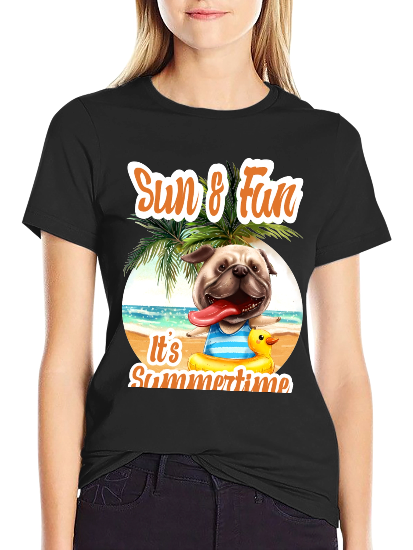 Summer Pug T-Shirt: Sun & Fun Design