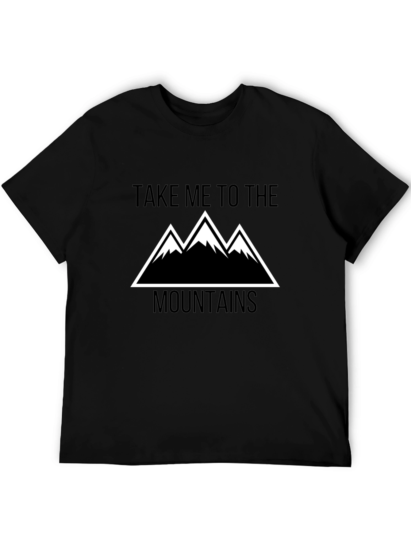 Take Me To The Mountains Black Graphic Tee