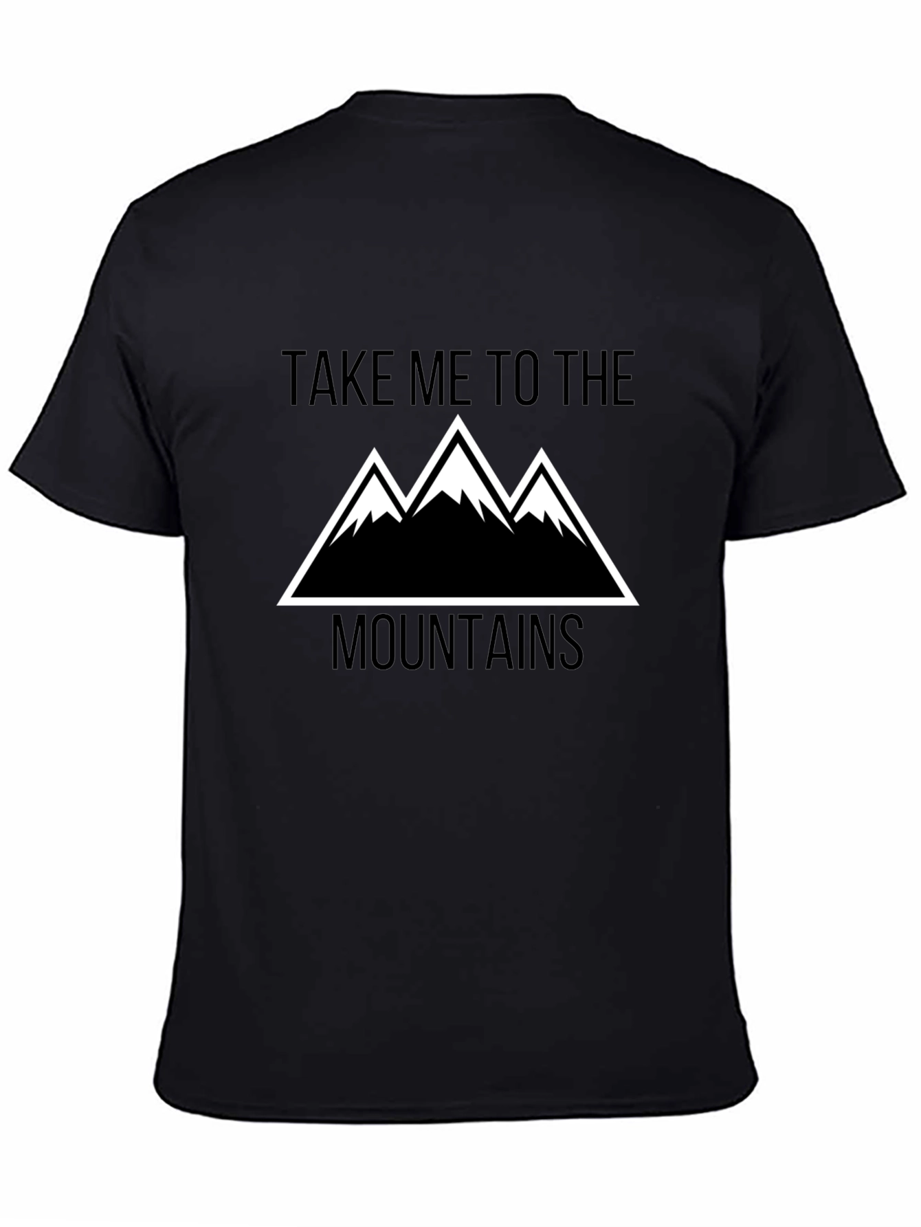 Take Me To The Mountains Black Graphic Tee
