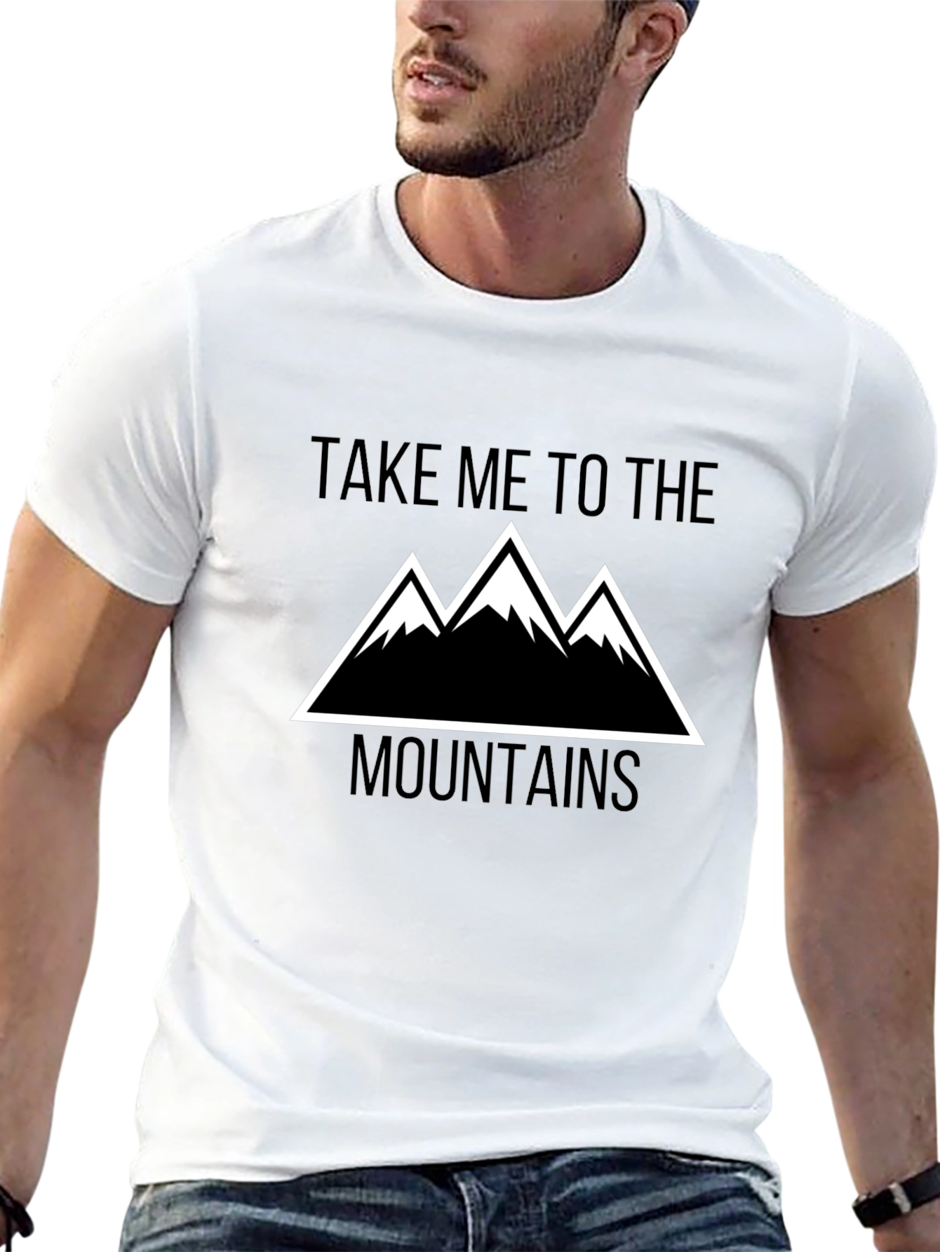Take Me To The Mountains Black Graphic Tee