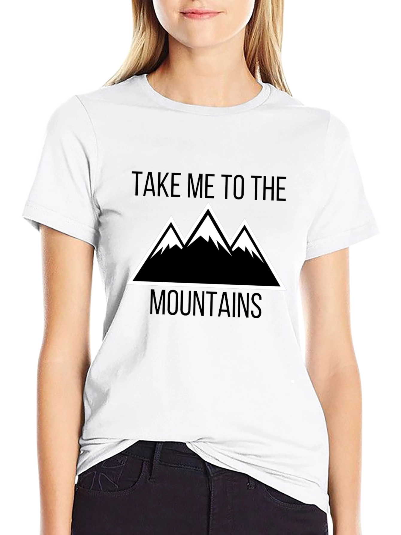 Take Me To The Mountains Black Graphic Tee