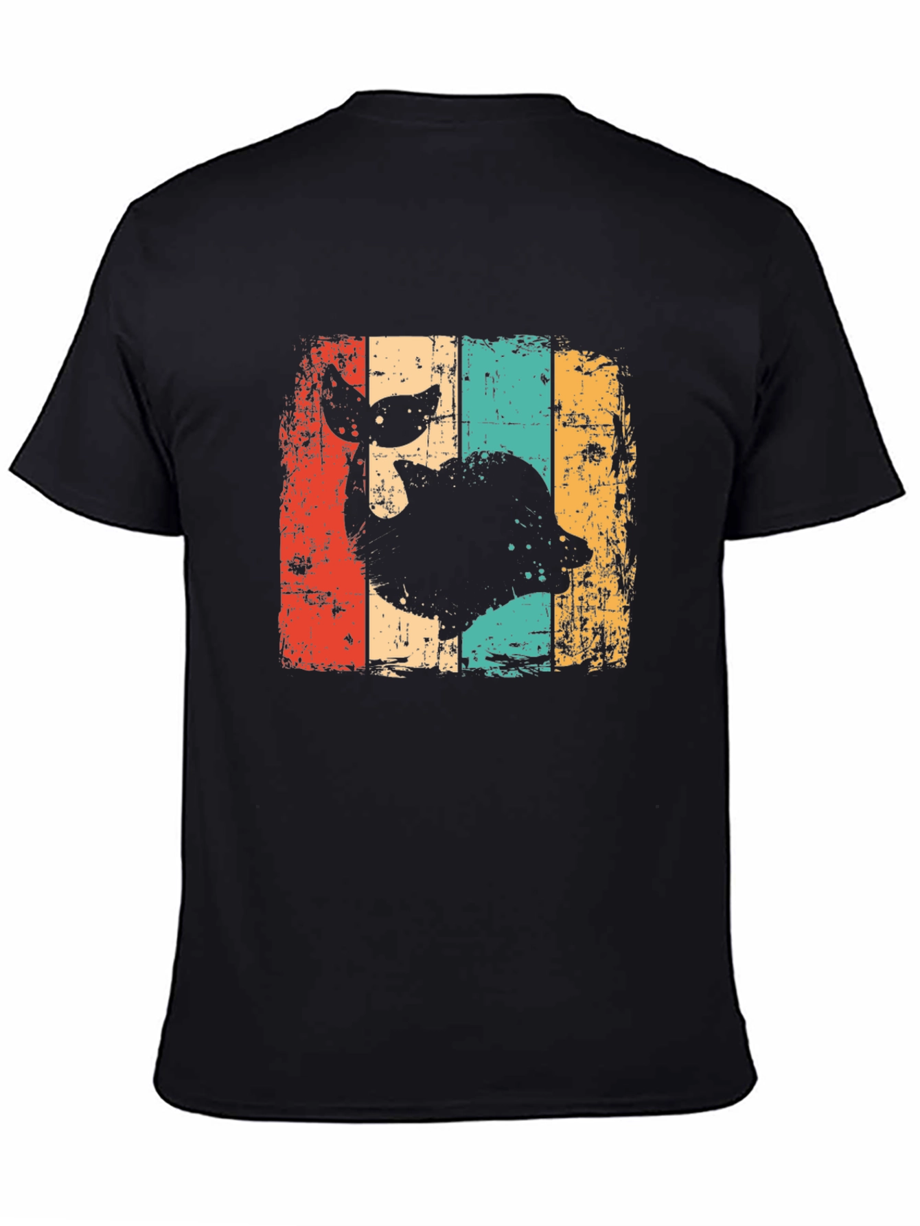 Retro Whale Graphic T-Shirt - Distressed Design