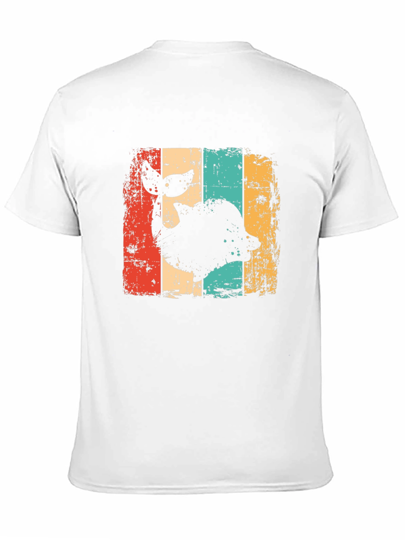 Retro Whale Graphic T-Shirt - Distressed Design