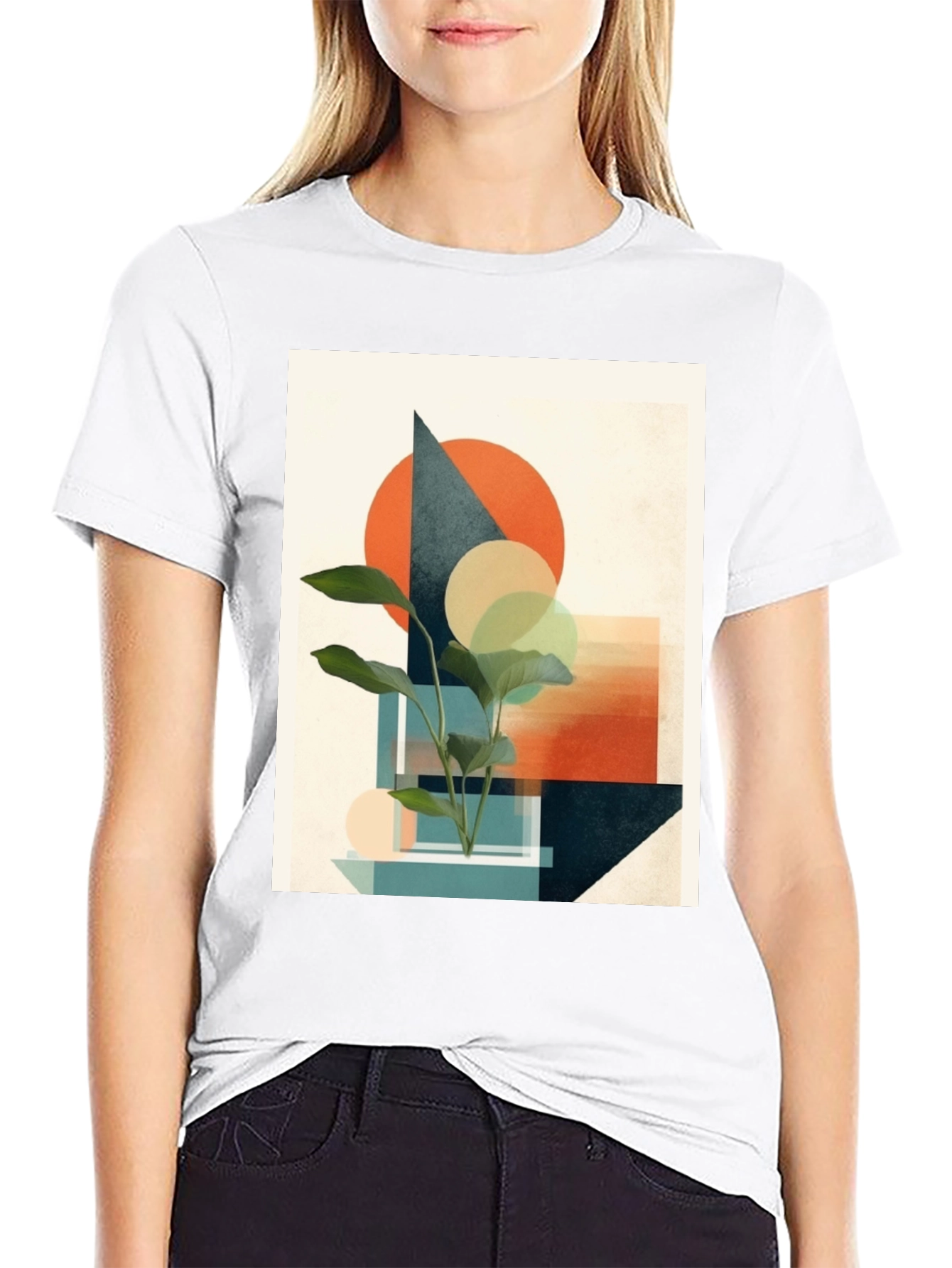 Abstract Geometric Plant T-Shirt