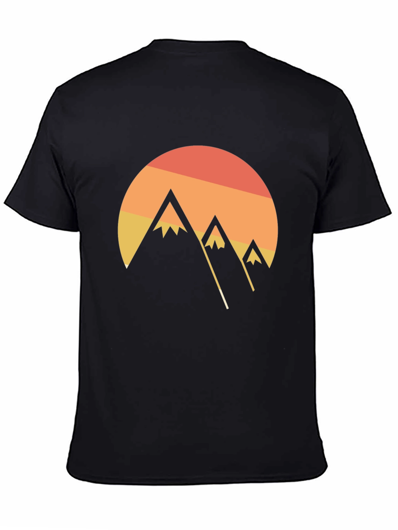 Sunset Mountain Graphic Tee - Black
