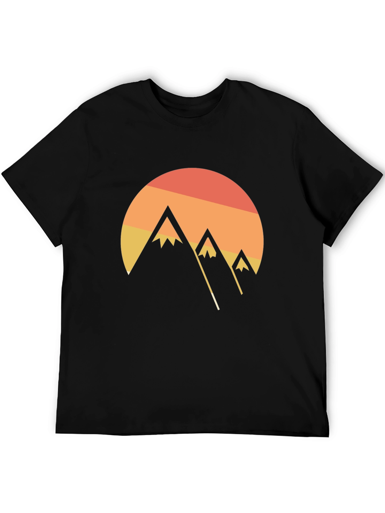 Sunset Mountain Graphic Tee - Black