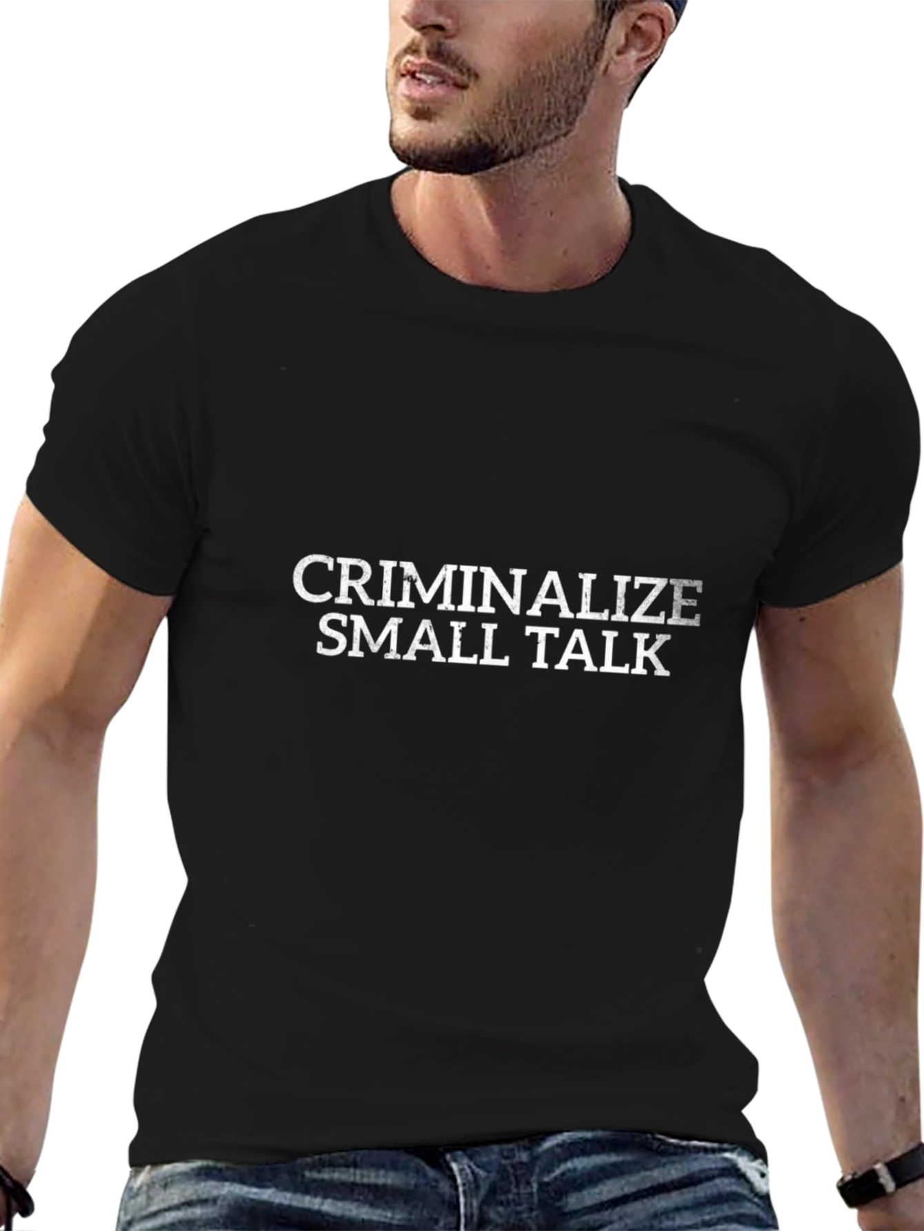 Criminalize Small Talk Graphic T-Shirt