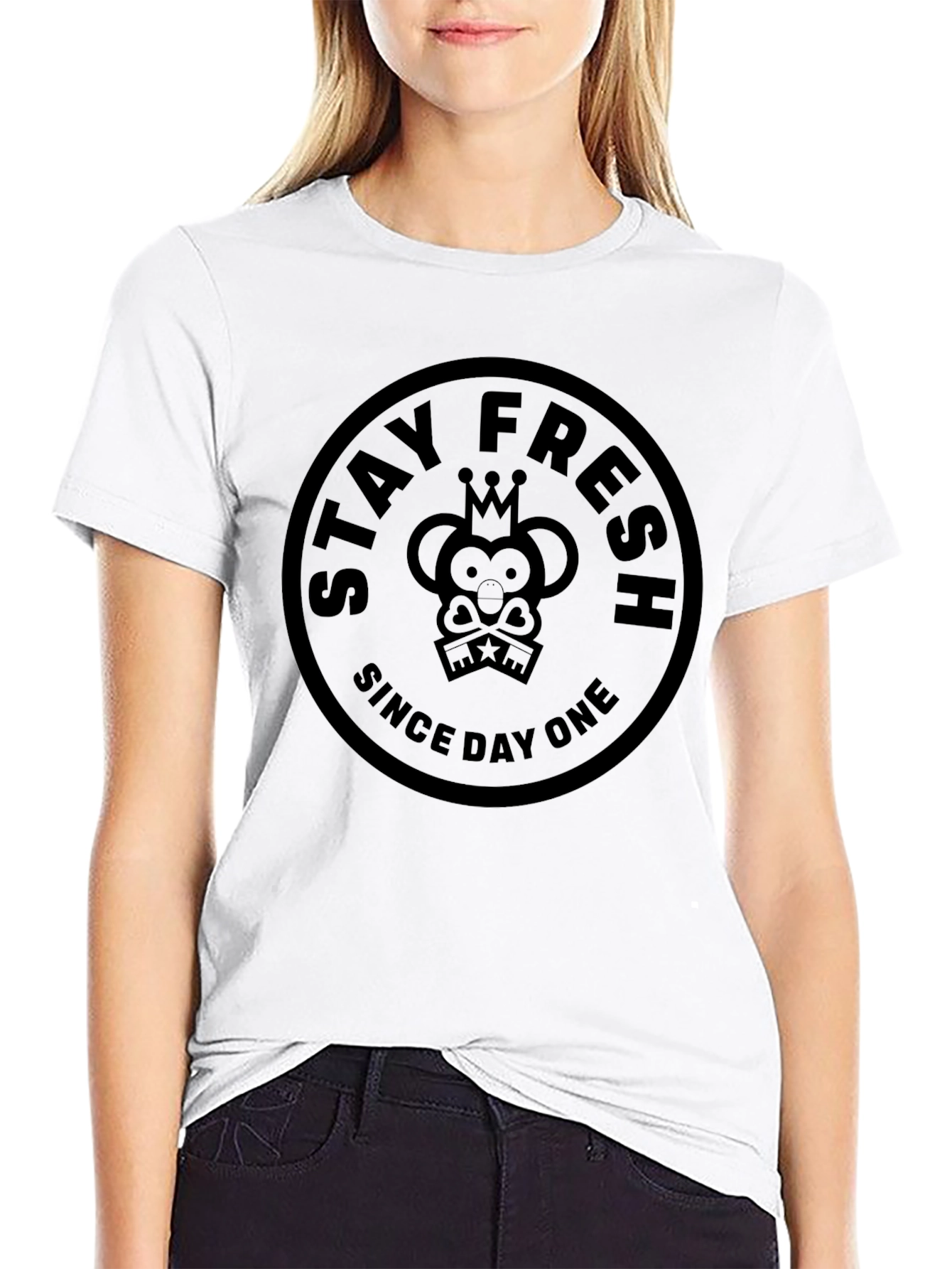 Stay Fresh Graphic Tee - Black